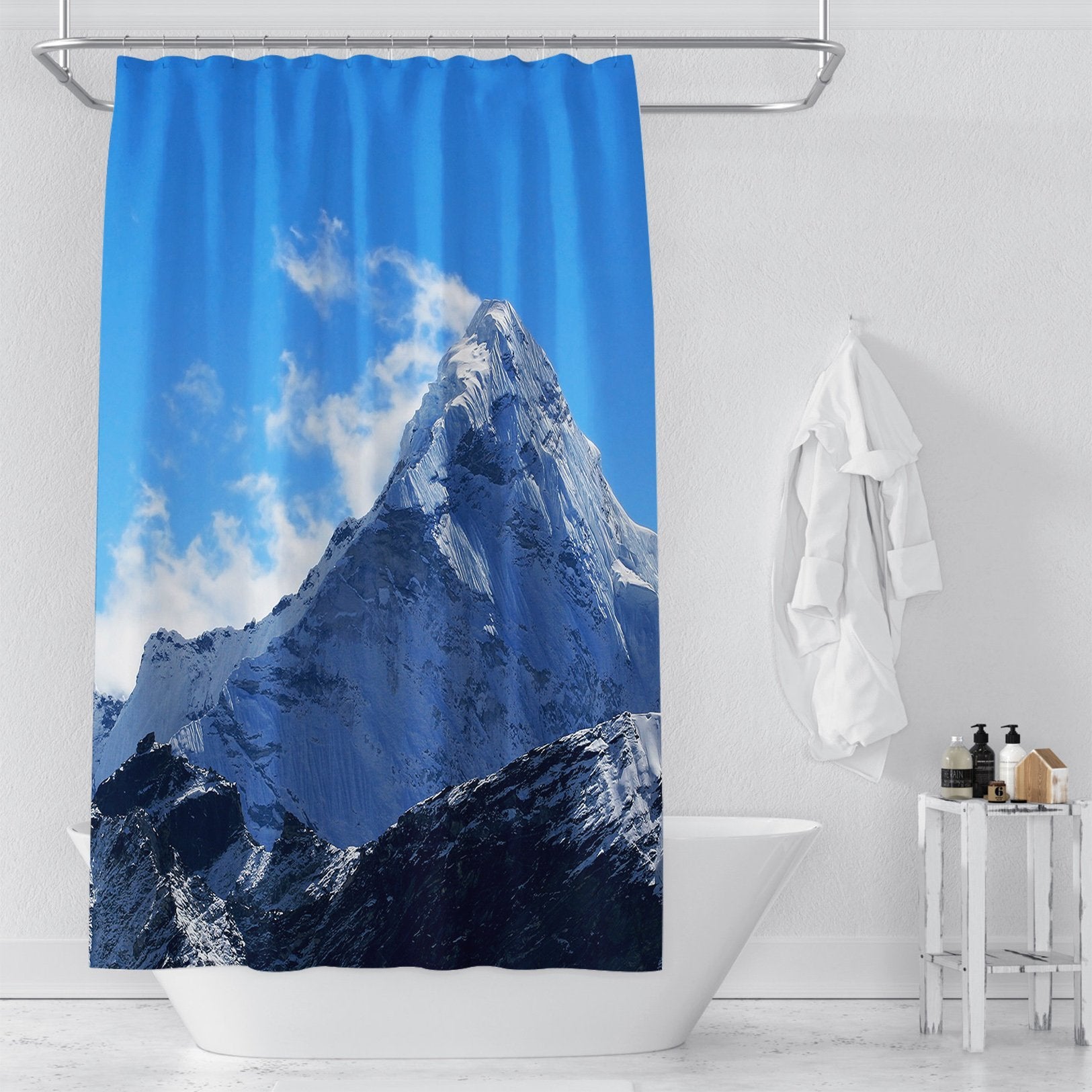 3D Snow Mountain 016 Shower Curtain 3D Shower Curtain AJ Creativity Home 
