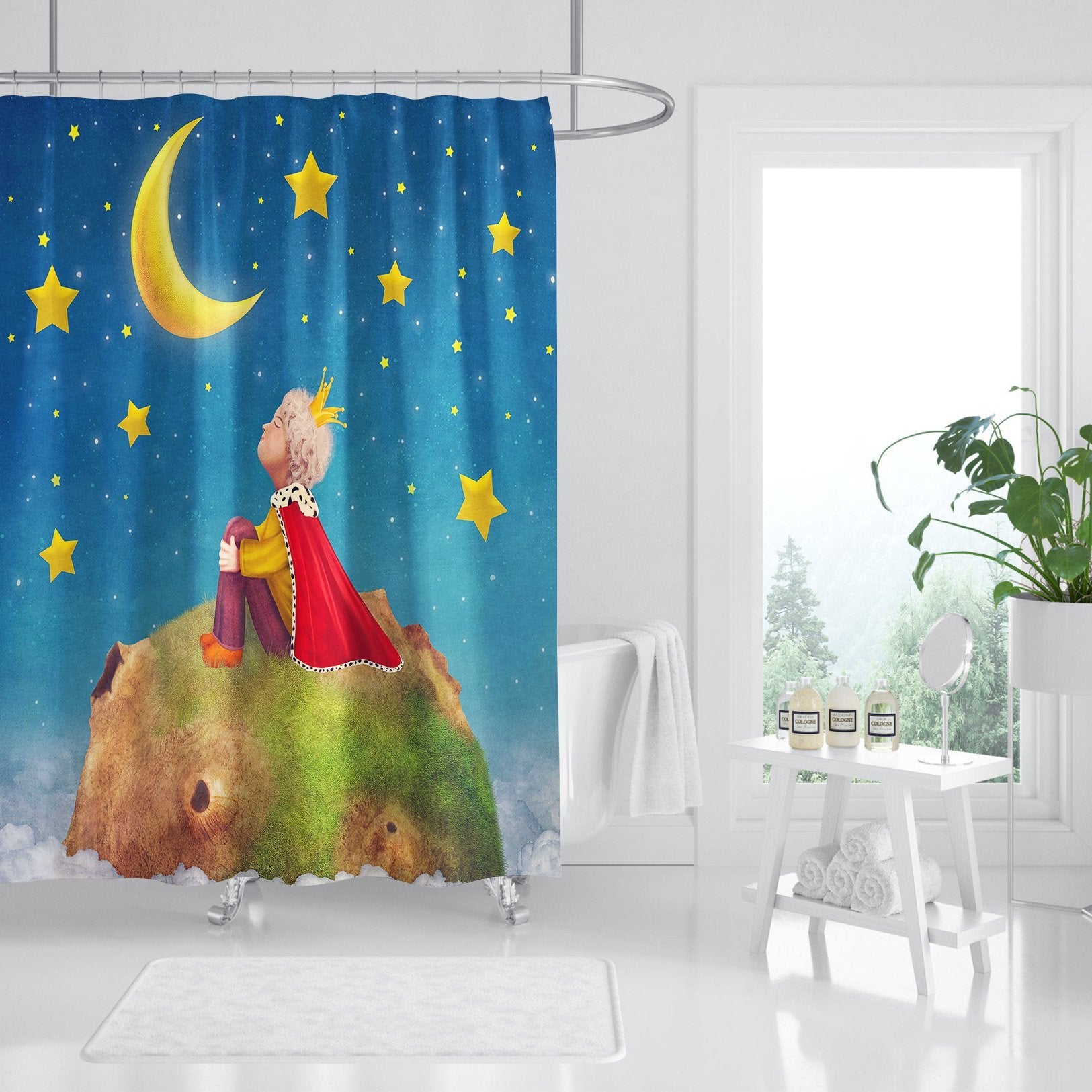 3D Little Prince 112 Shower Curtain 3D Shower Curtain AJ Creativity Home 