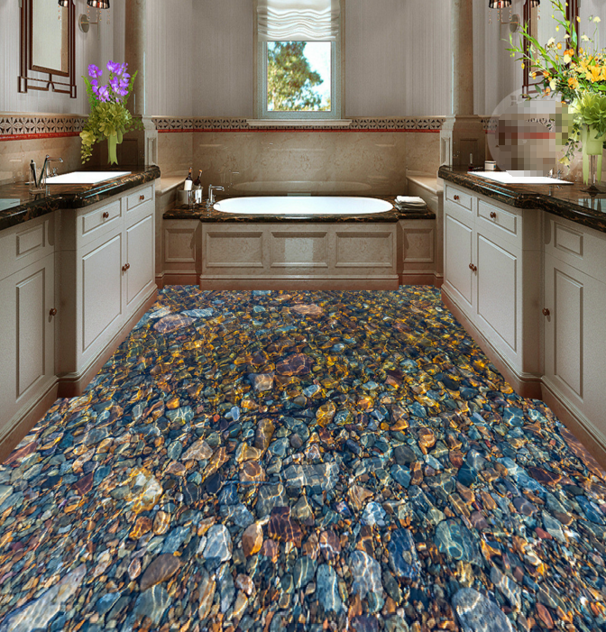 3D Sparkling Stones 365 Floor Mural  Wallpaper Murals Rug & Mat Print Epoxy waterproof bath floor