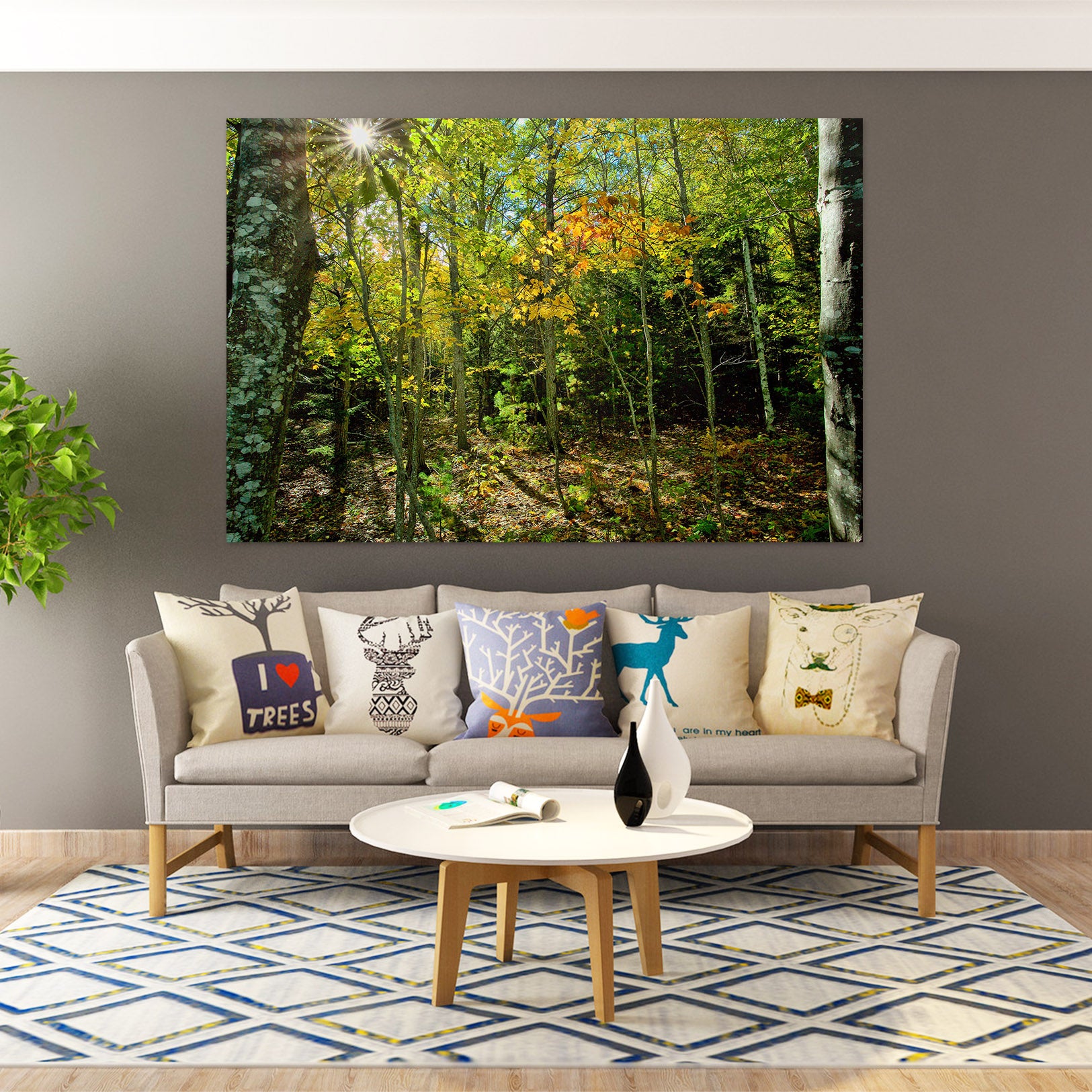 3D Fall In The Forest 62107 Kathy Barefield Wall Sticker