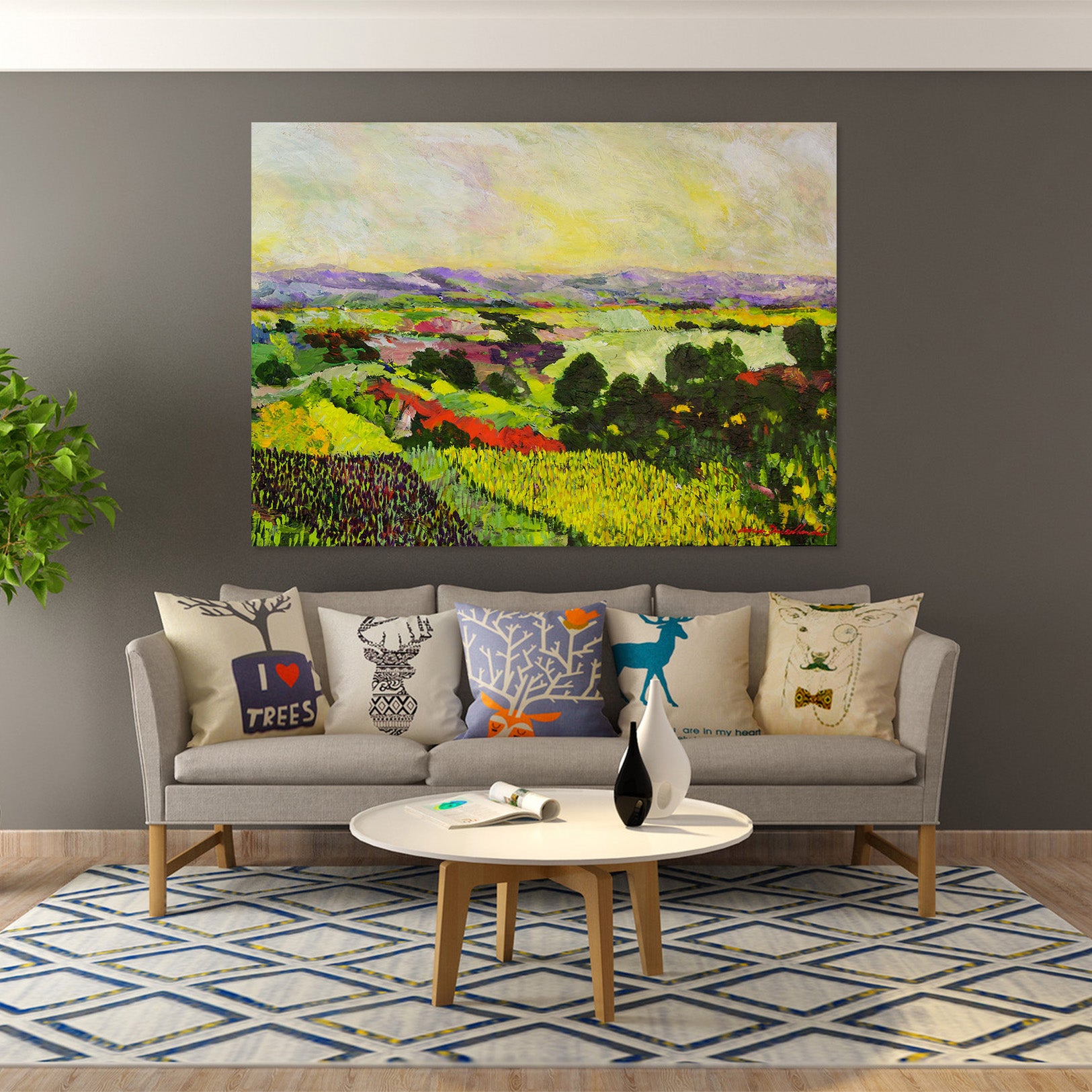 3D Colored Valley 209 Allan P. Friedlander Wall Sticker