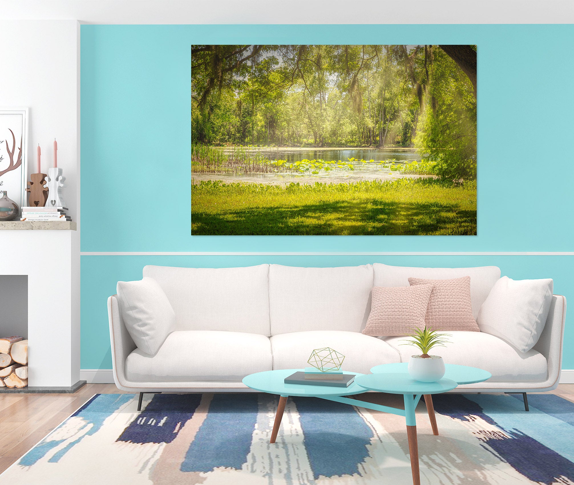 3D Green Lawn Lake 4051 Beth Sheridan Wall Sticker