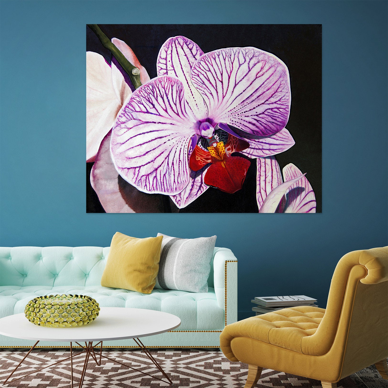 3D Purple Flower 110114 Matthew Holden Bates Wall Sticker