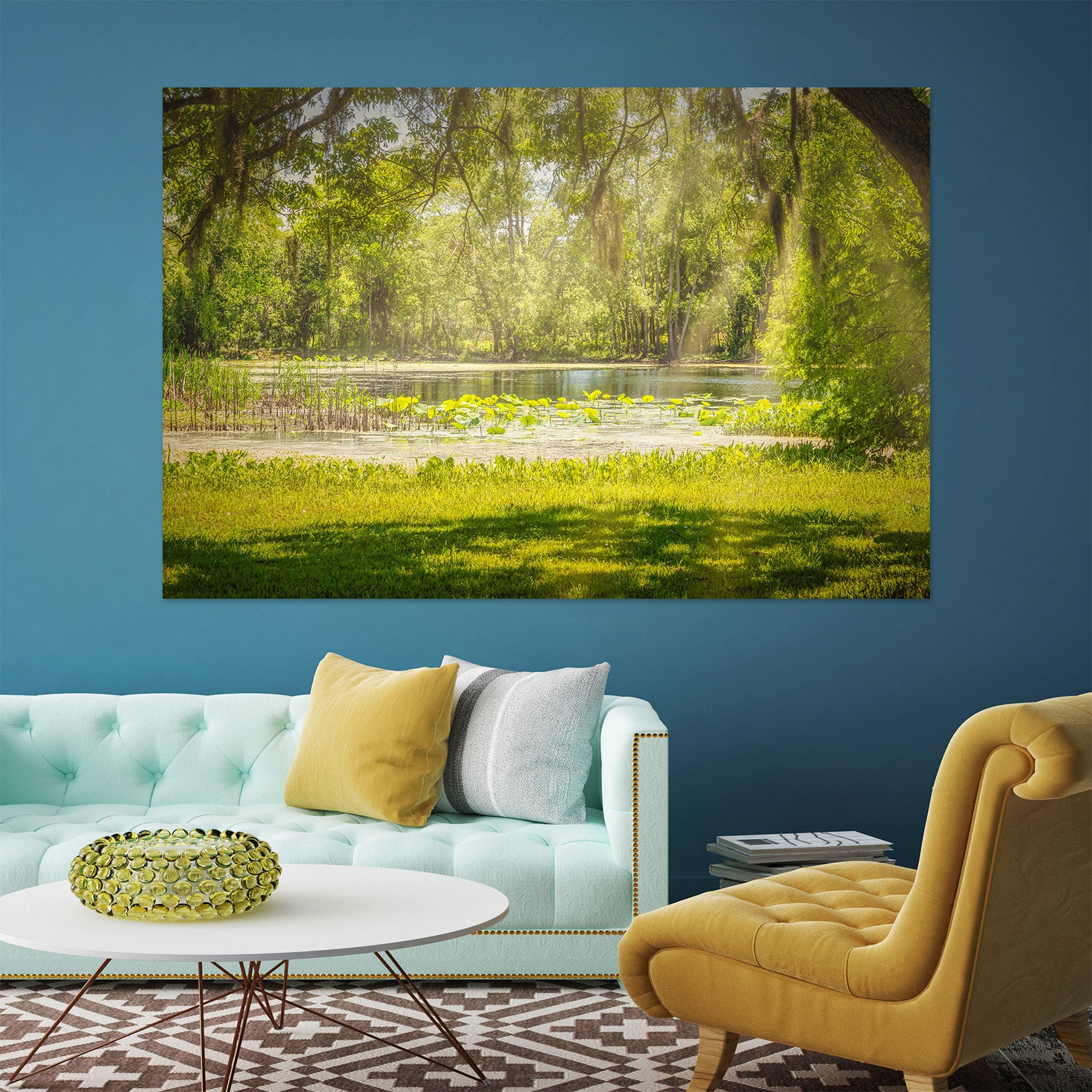 3D Green Lawn Lake 4051 Beth Sheridan Wall Sticker