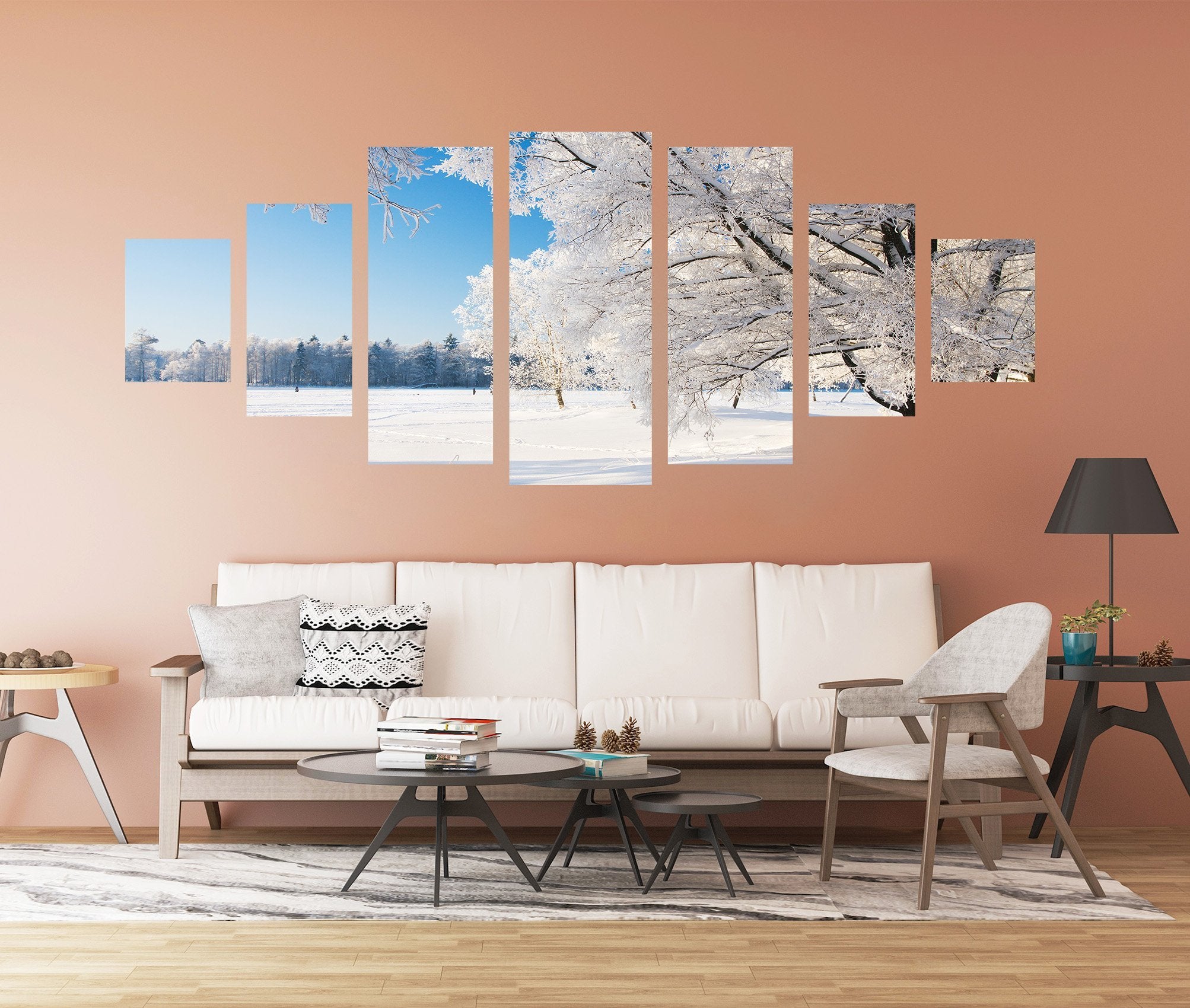 3D White Snow 108 Unframed Print Wallpaper Wallpaper AJ Wallpaper 