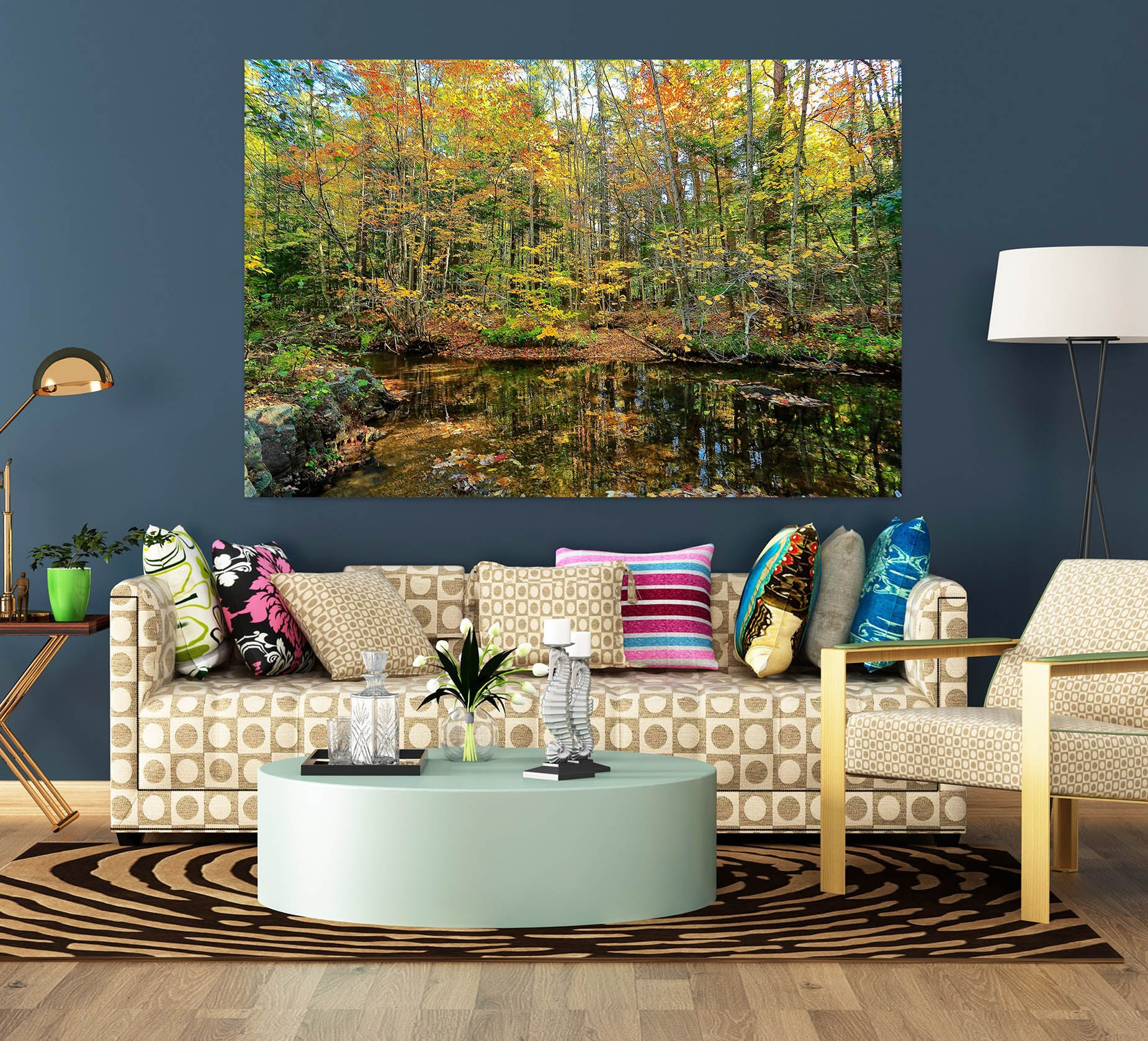 3D Pond Reflections 62123 Kathy Barefield Wall Sticker