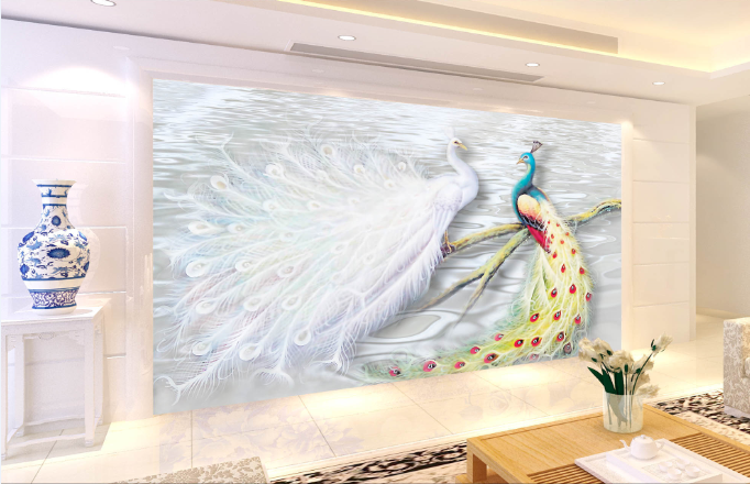 3D Dreamlike Peacock Wallpaper AJ Wallpaper 1 
