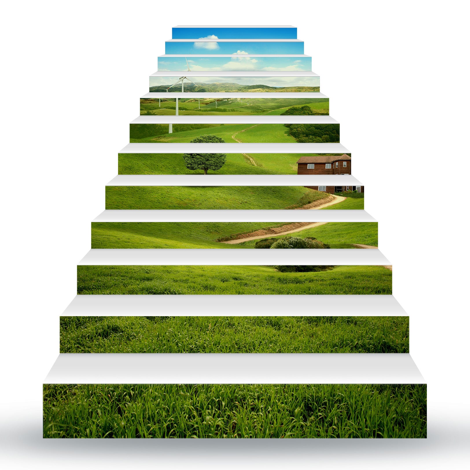 3D Wide And Winding Scenery 166 Stair Risers