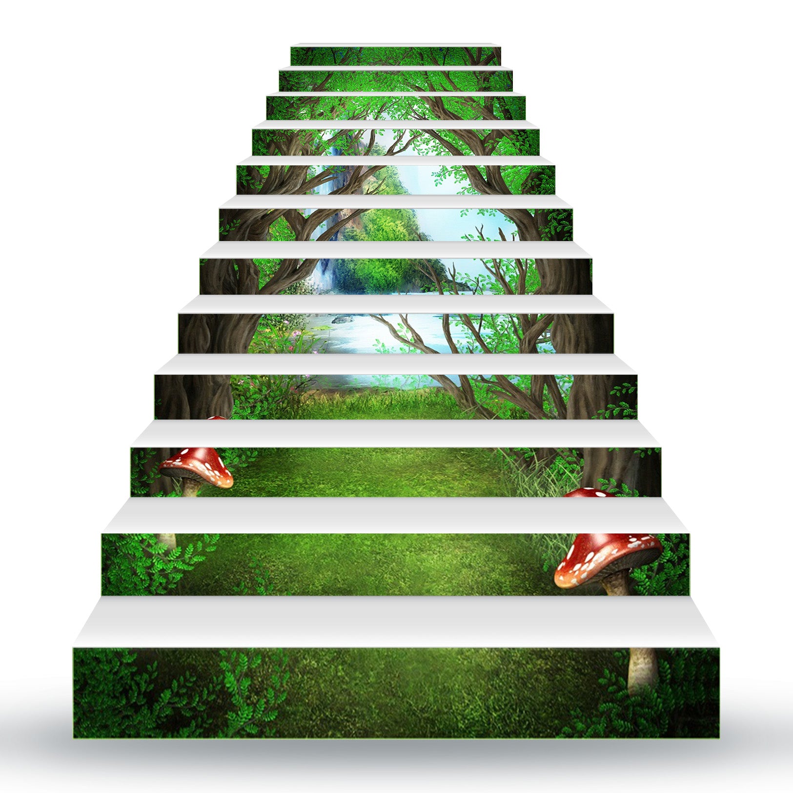 3D Forest Mushroom 075 Stair Risers