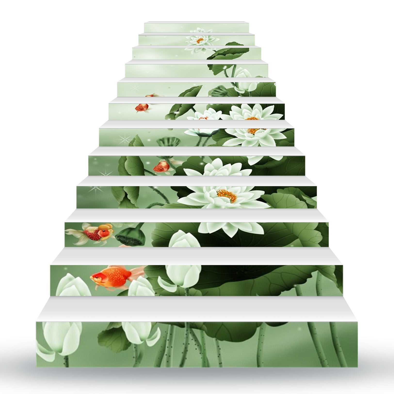 3D Noble And Beautiful Lotus 143 Stair Risers