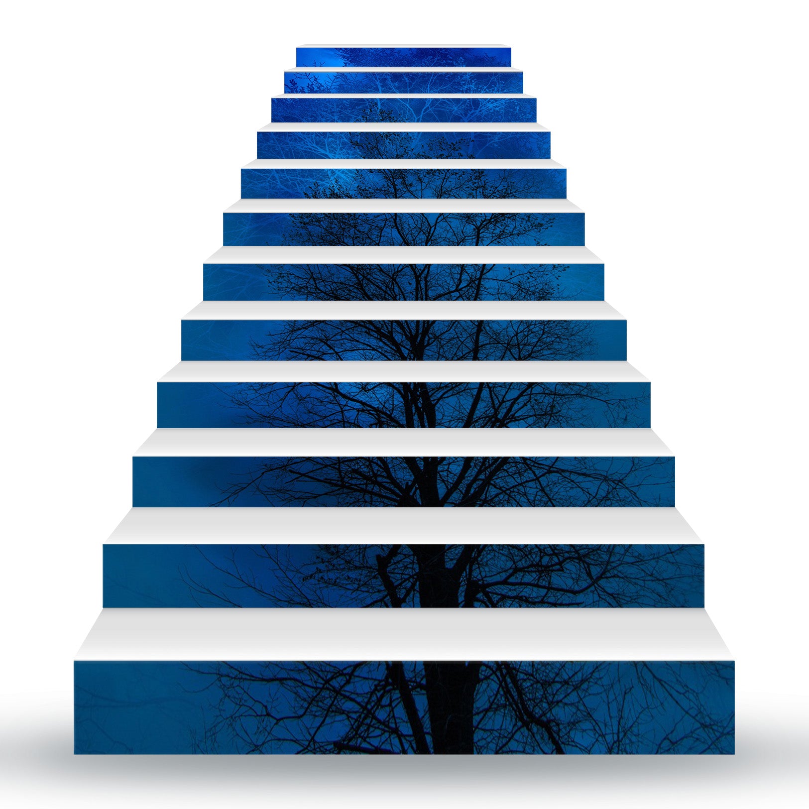 3D Dead Tree In The Dark Night 120 Stair Risers
