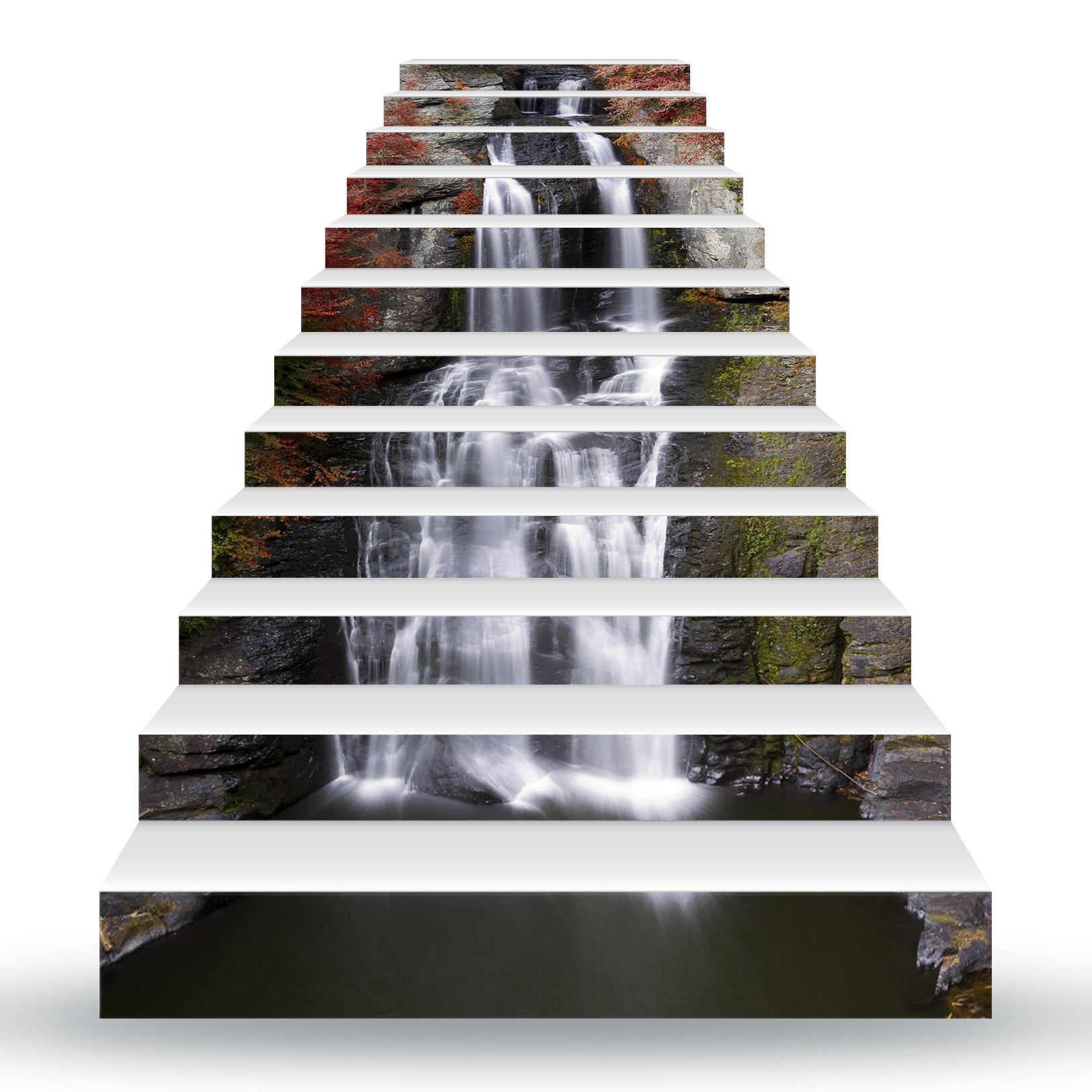 3D River Gurgling 123 Stair Risers