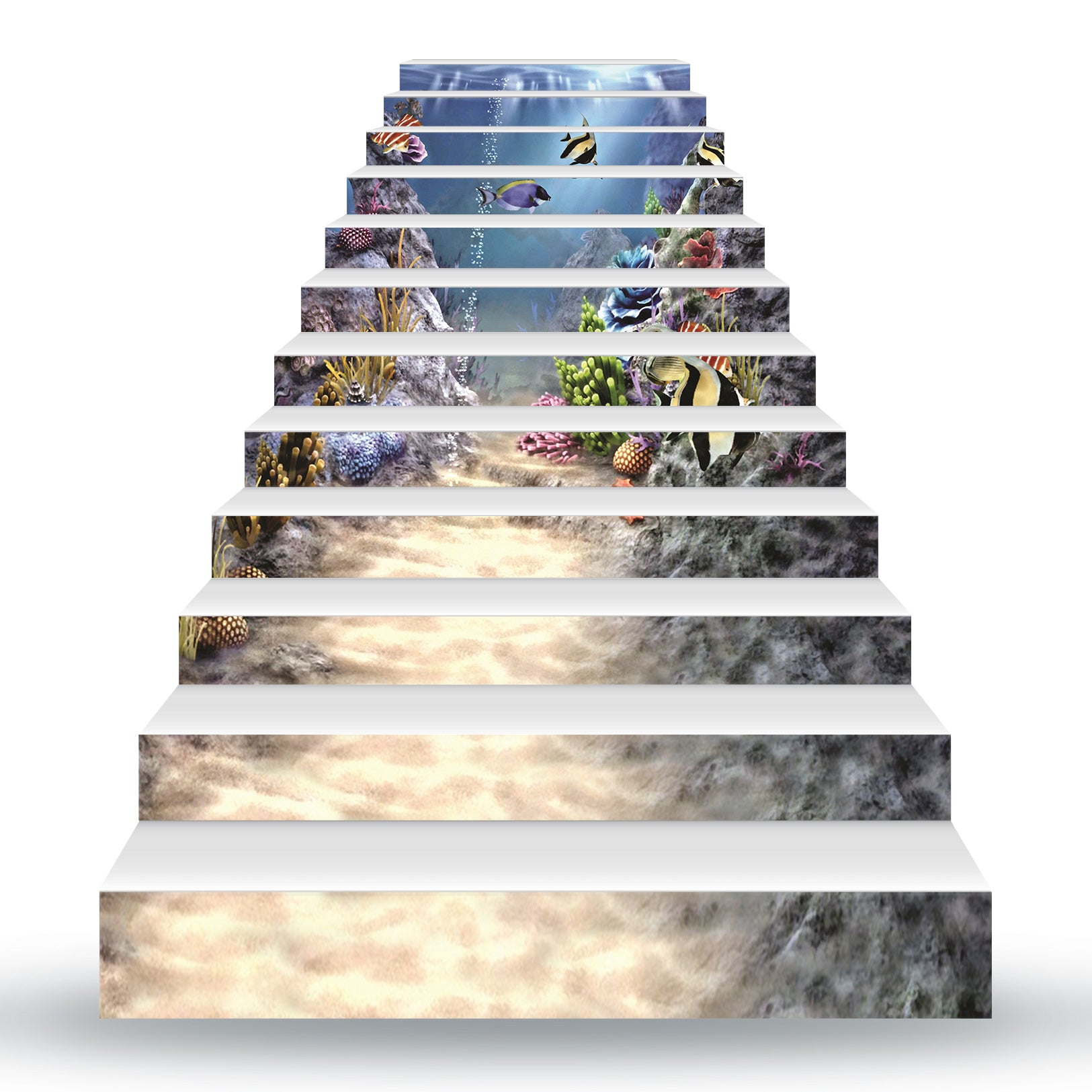 3D Clear Underwater World 173 Stair Risers