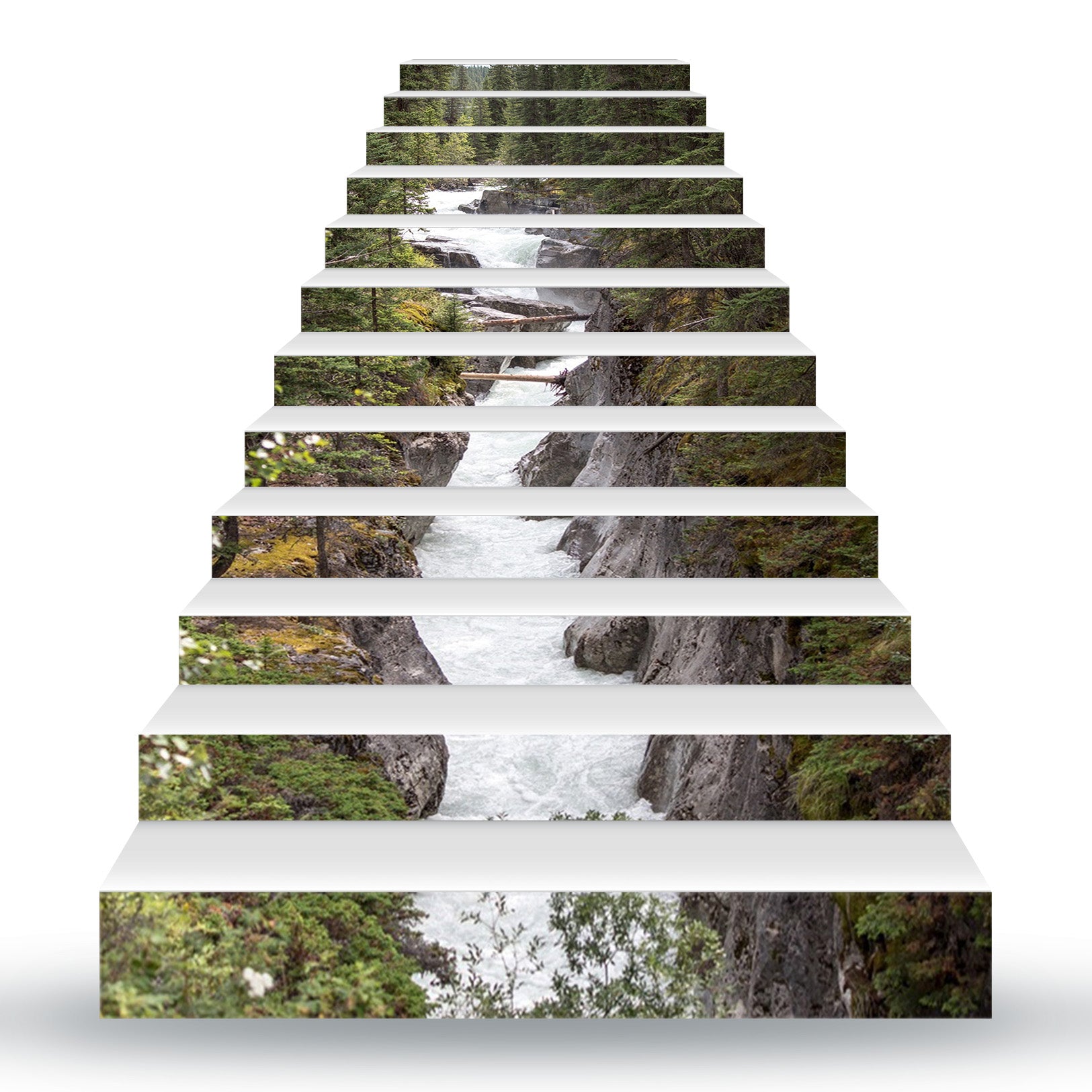 3D Dark Forest World 106 Stair Risers