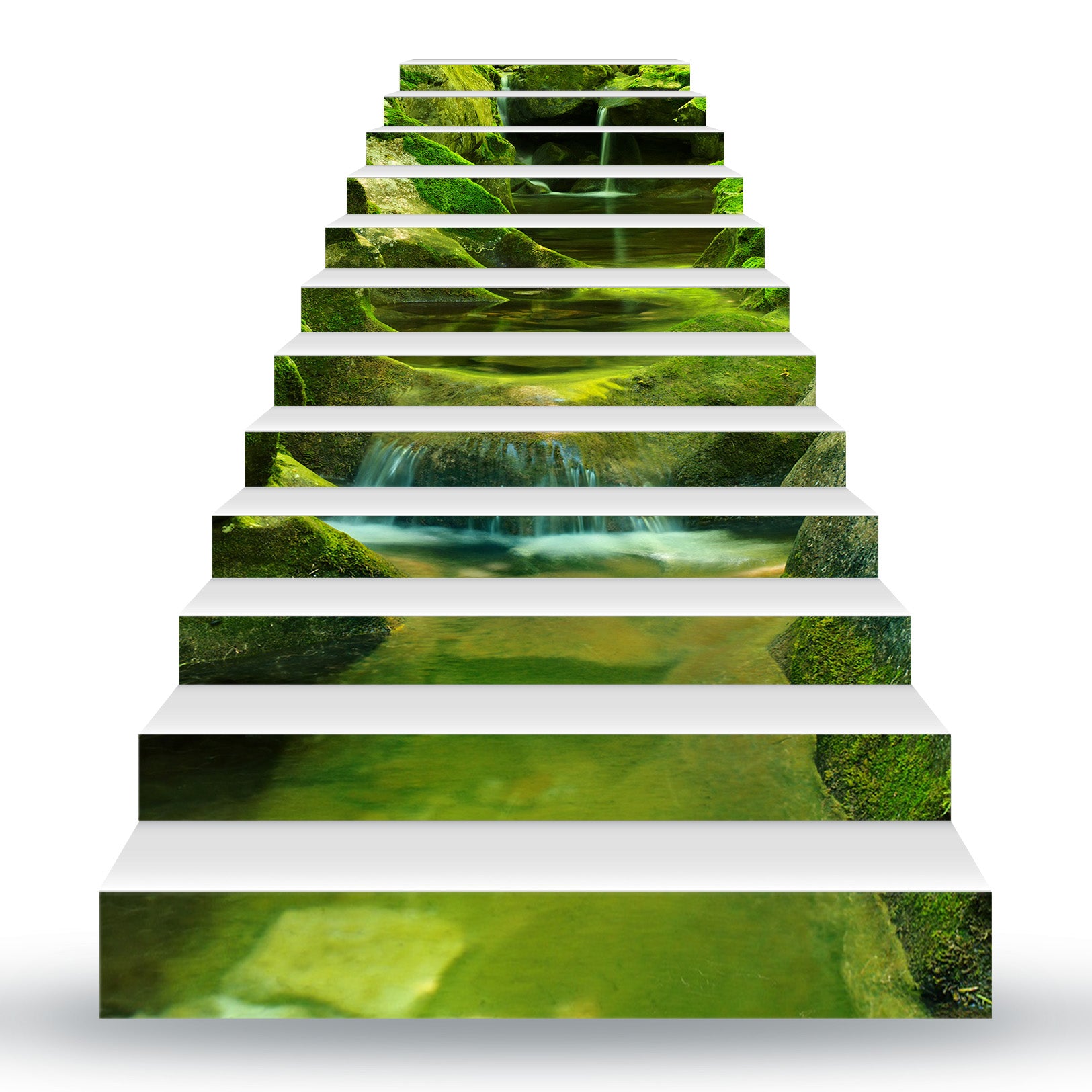 3D Winding Moss 163 Stair Risers