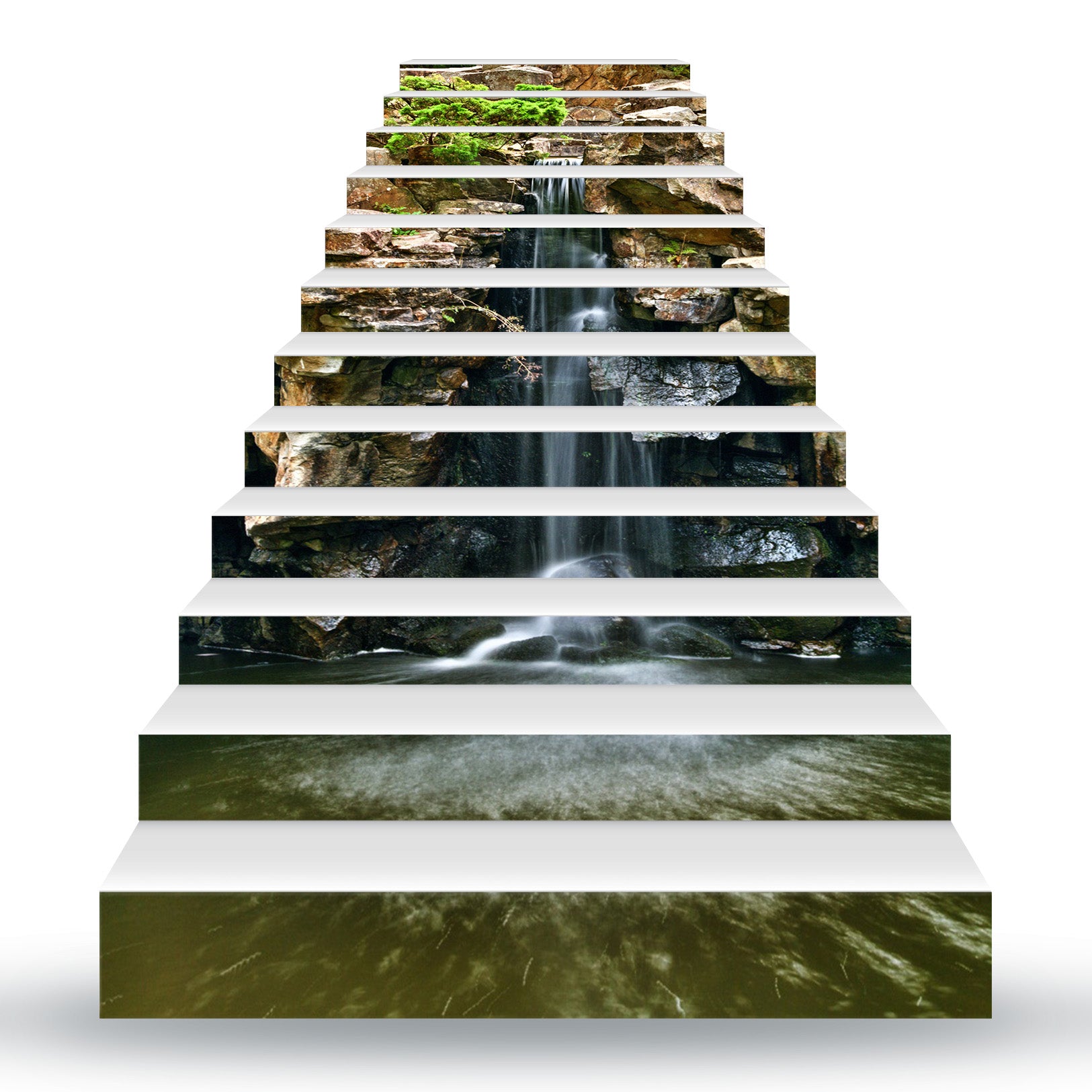3D Qingliang Waterfall 127 Stair Risers