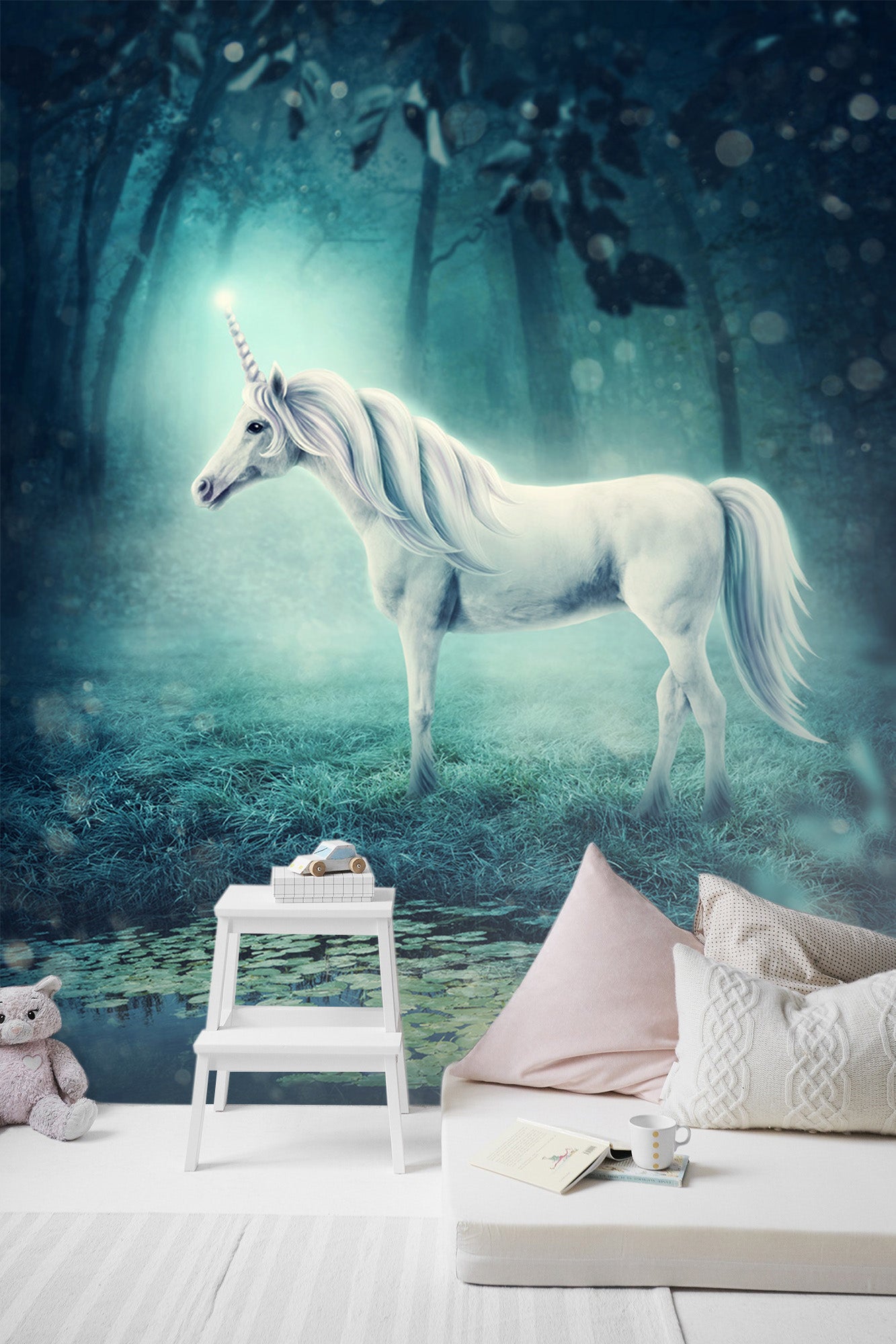 3D White Horse 1622 Wall Murals