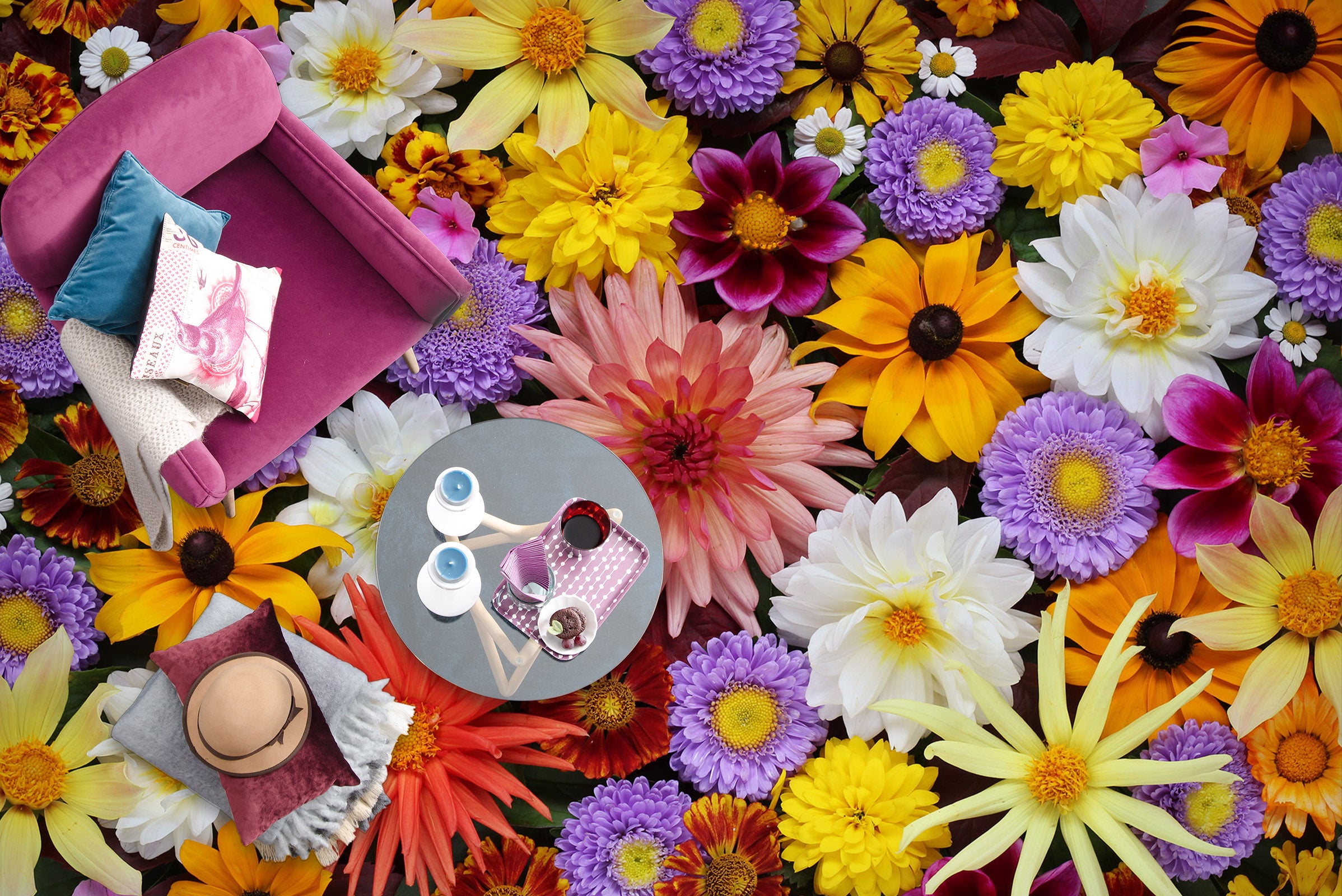 3D Different Chrysanthemums 373 Floor Mural  Wallpaper Murals Rug & Mat Print Epoxy waterproof bath floor