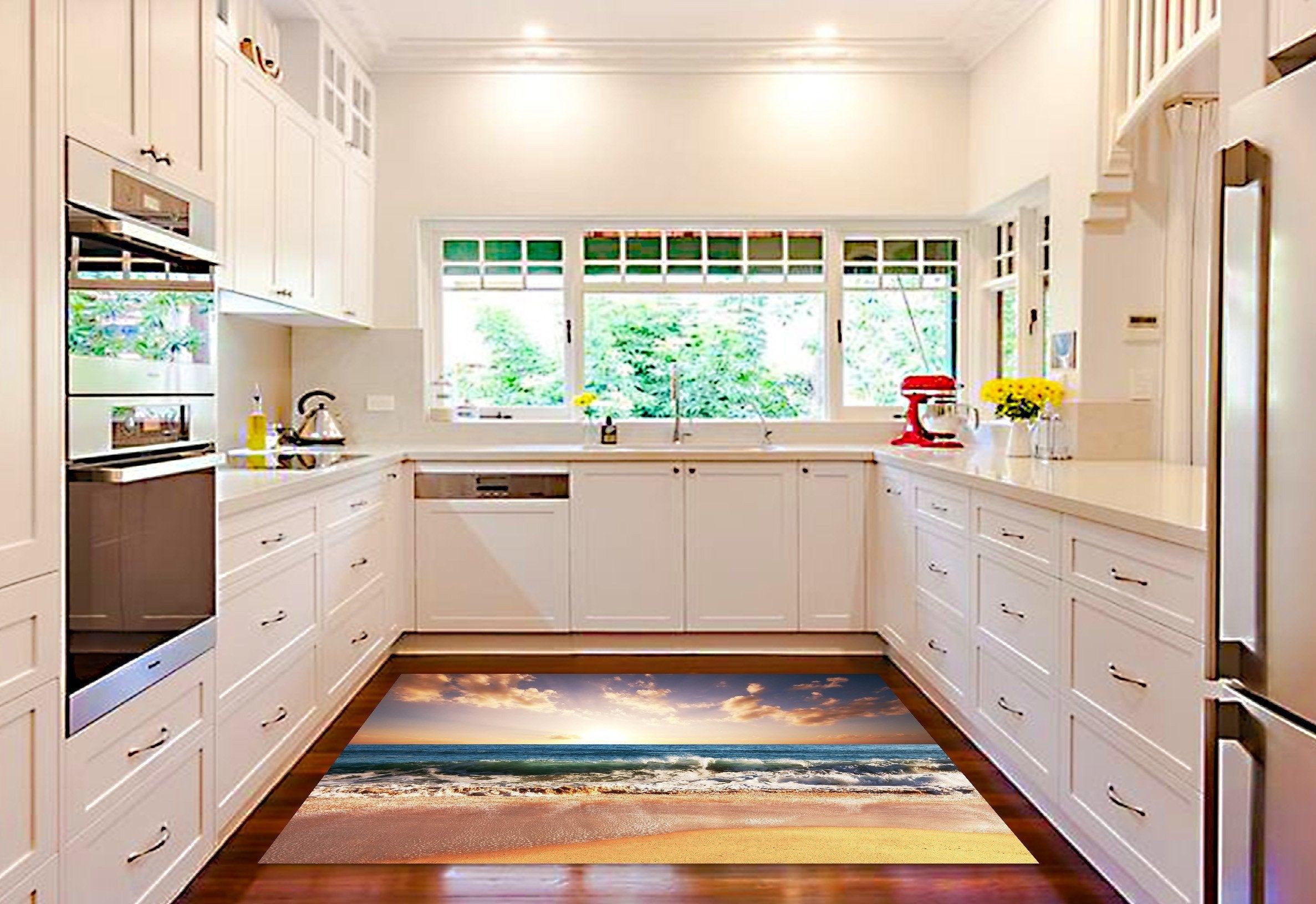 3D Sea Sunset 536 Kitchen Mat Floor Mural Wallpaper AJ Wallpaper 