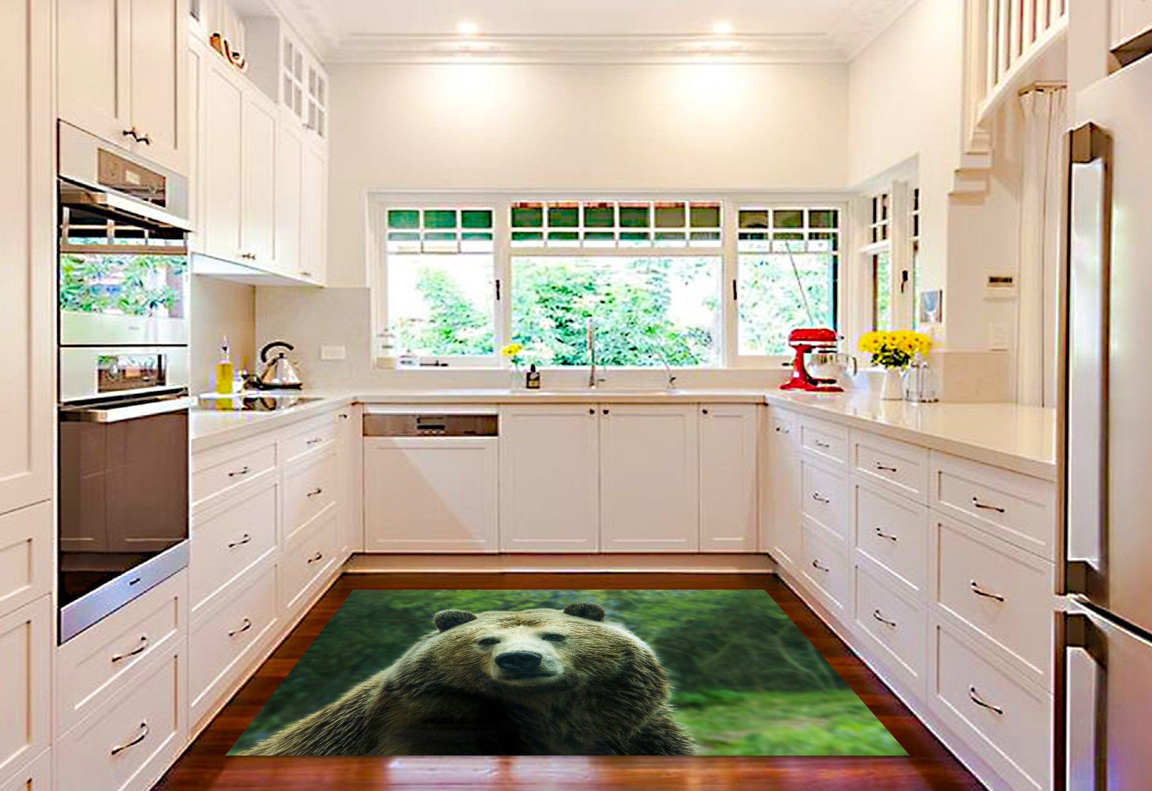 3D Innocent Bear 616 Kitchen Mat Floor Mural Wallpaper AJ Wallpaper 