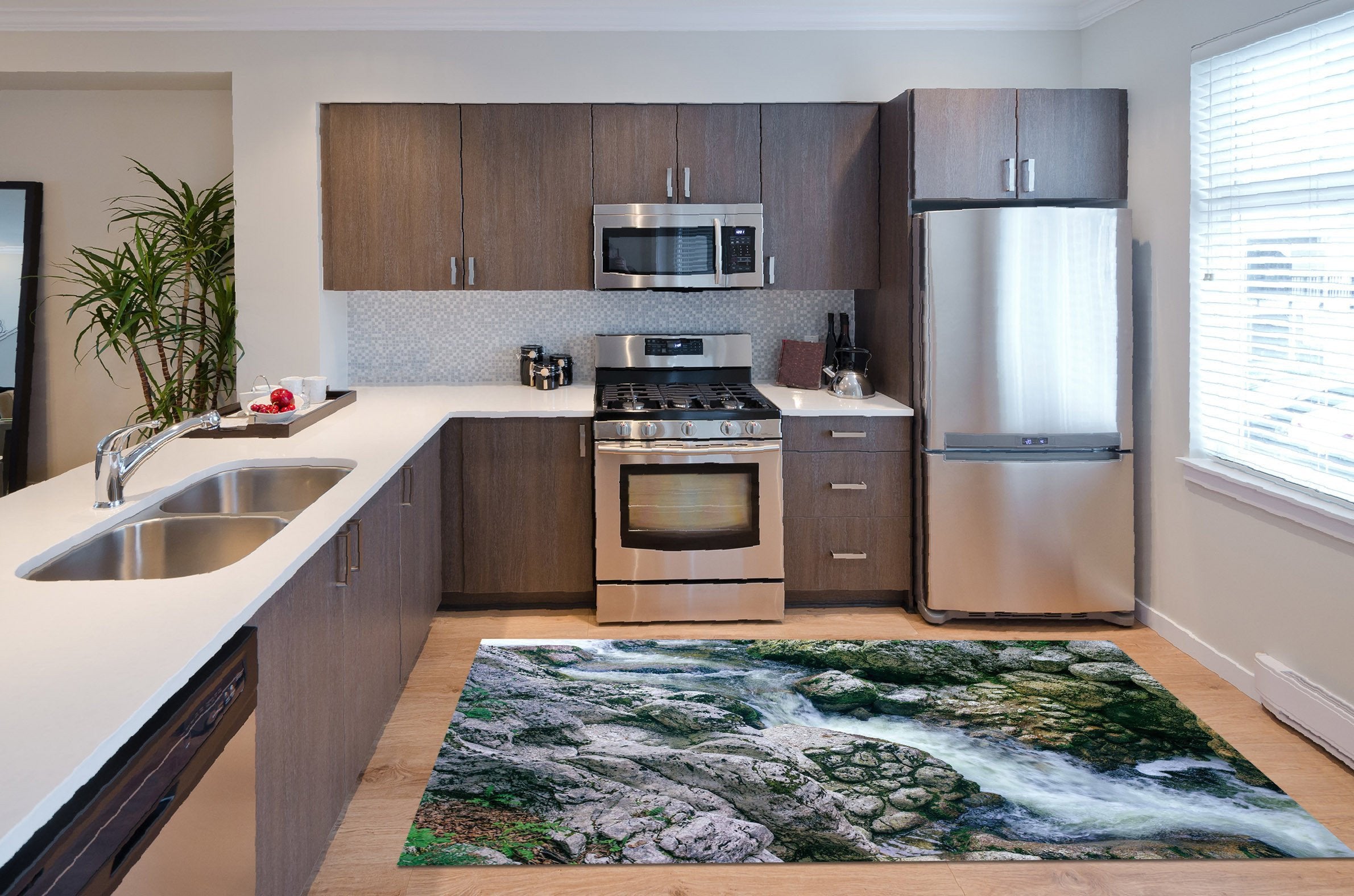 3D Stony Creek 108 Kitchen Mat Floor Mural Wallpaper AJ Wallpaper 