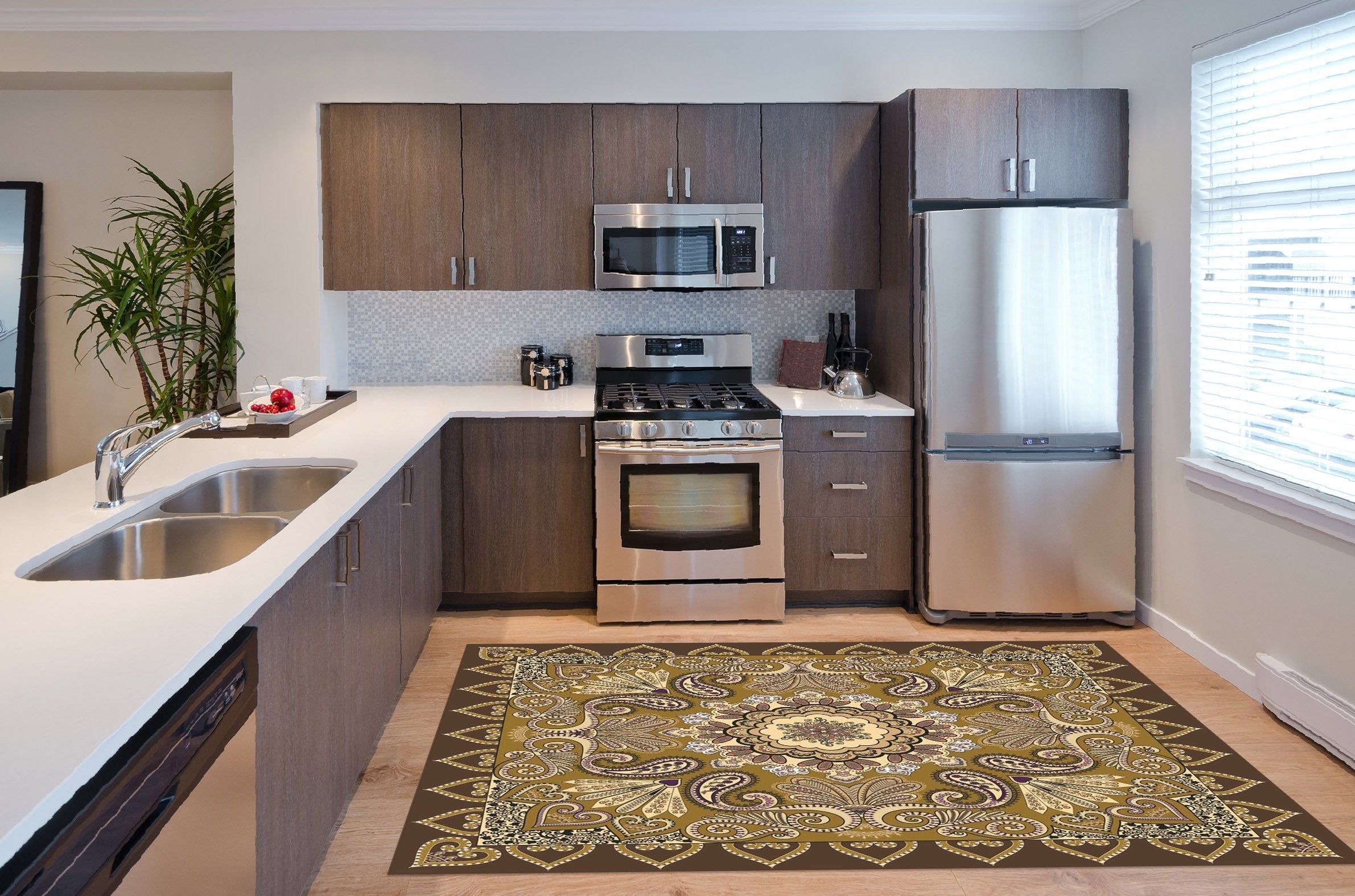 3D Elegant Pattern 522 Kitchen Mat Floor Mural Wallpaper AJ Wallpaper 