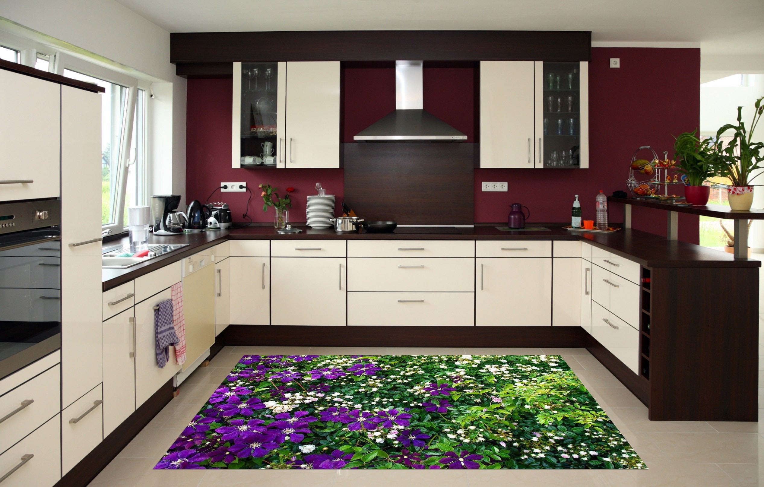 3D Plants Flowers 127 Kitchen Mat Floor Mural Wallpaper AJ Wallpaper 