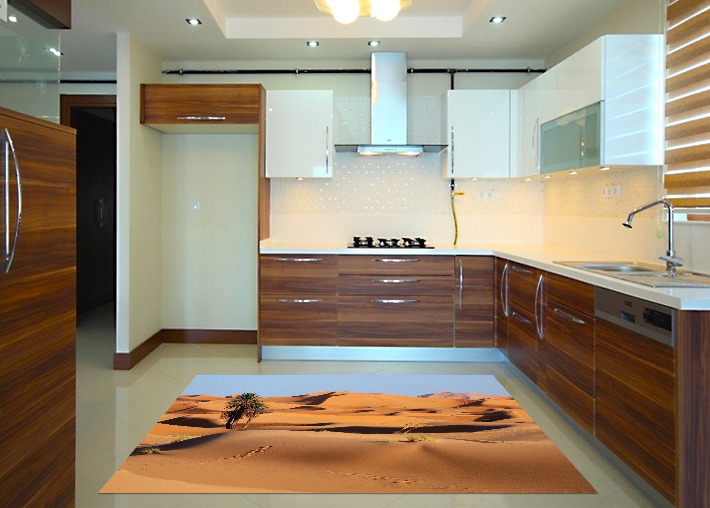 3D Sand Dune Scenery 085 Kitchen Mat Floor Mural Wallpaper AJ Wallpaper 