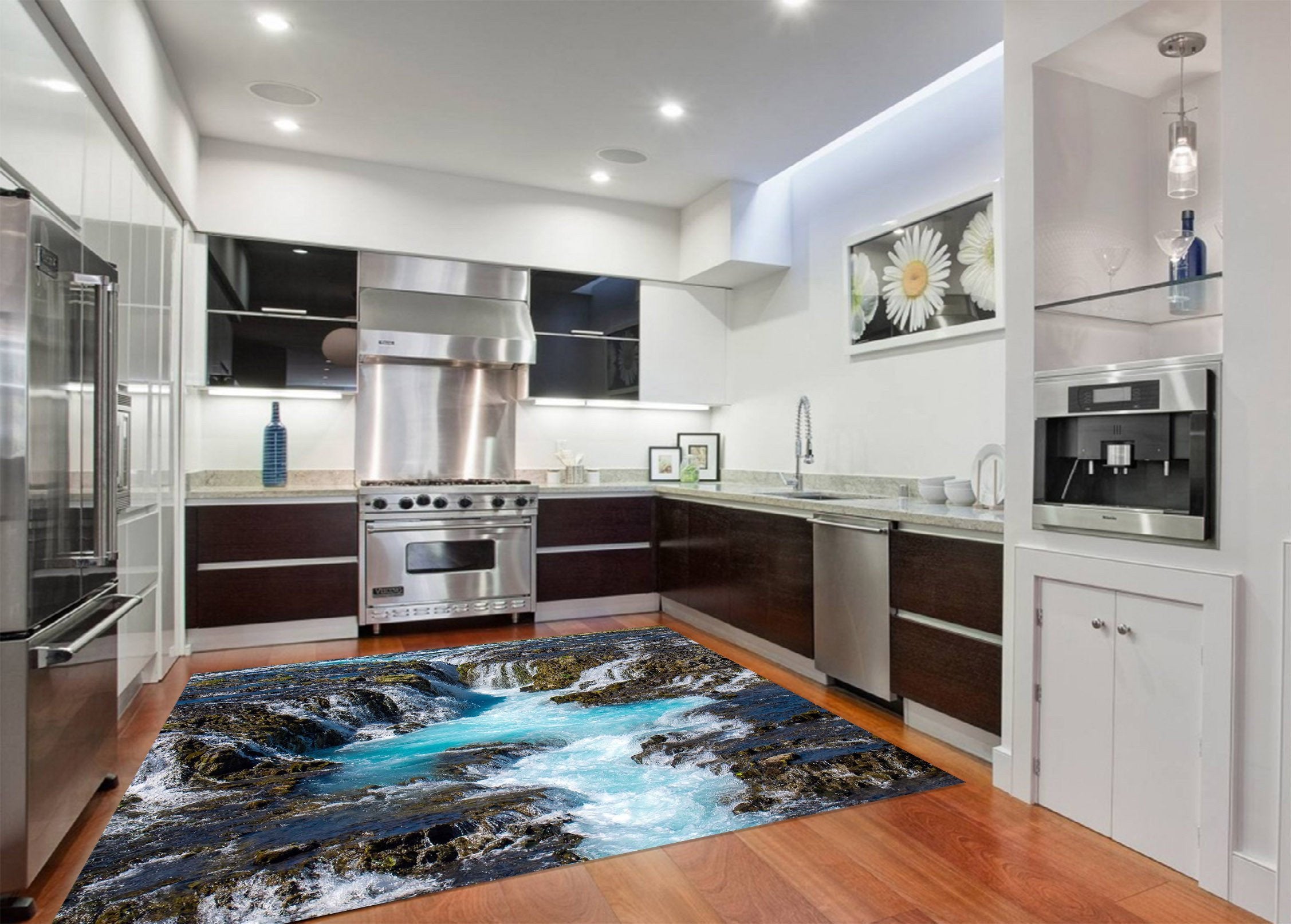 3D Broad River Scenery 088 Kitchen Mat Floor Mural Wallpaper AJ Wallpaper 