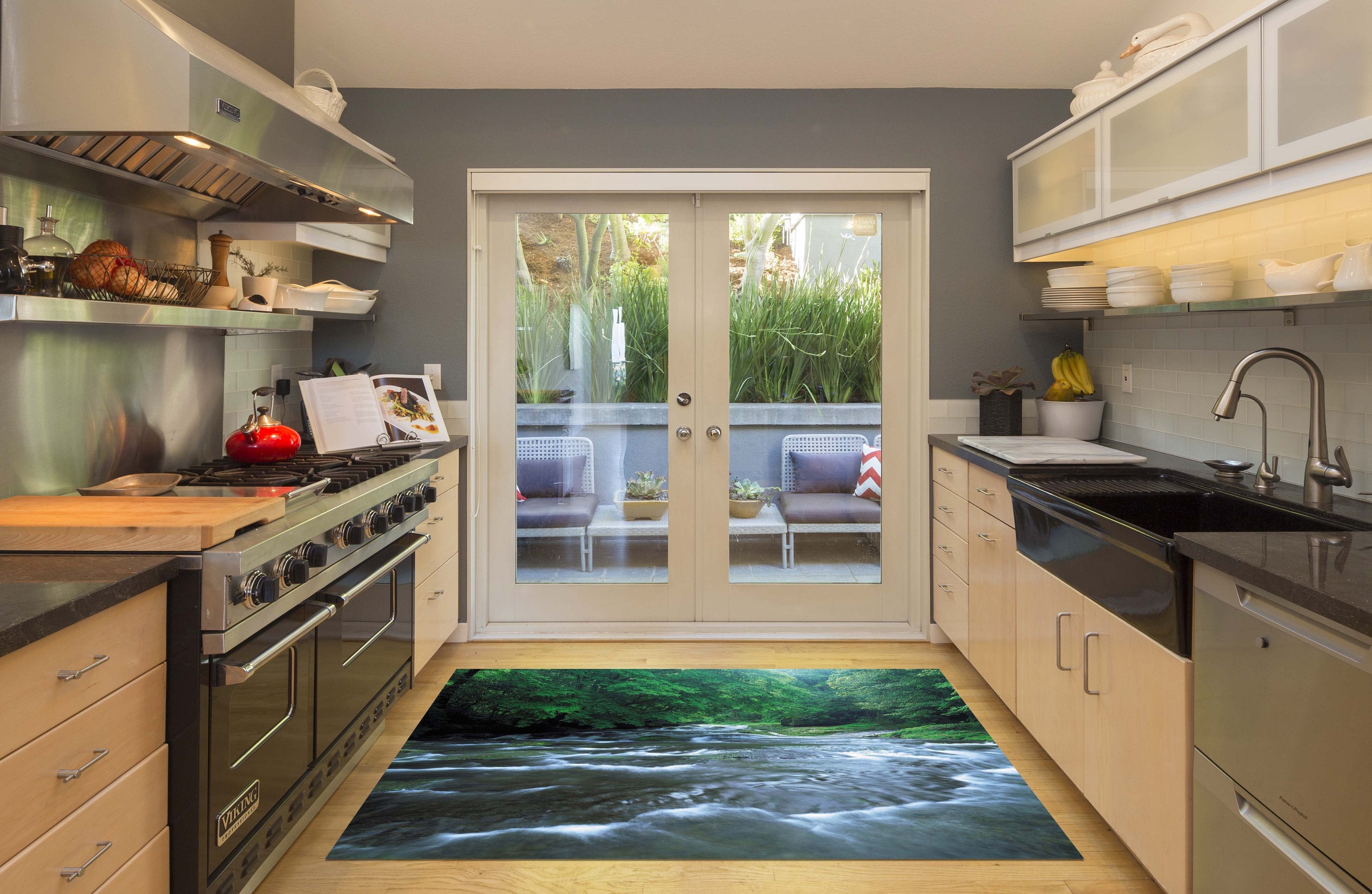 3D Beautiful River 578 Kitchen Mat Floor Mural Wallpaper AJ Wallpaper 