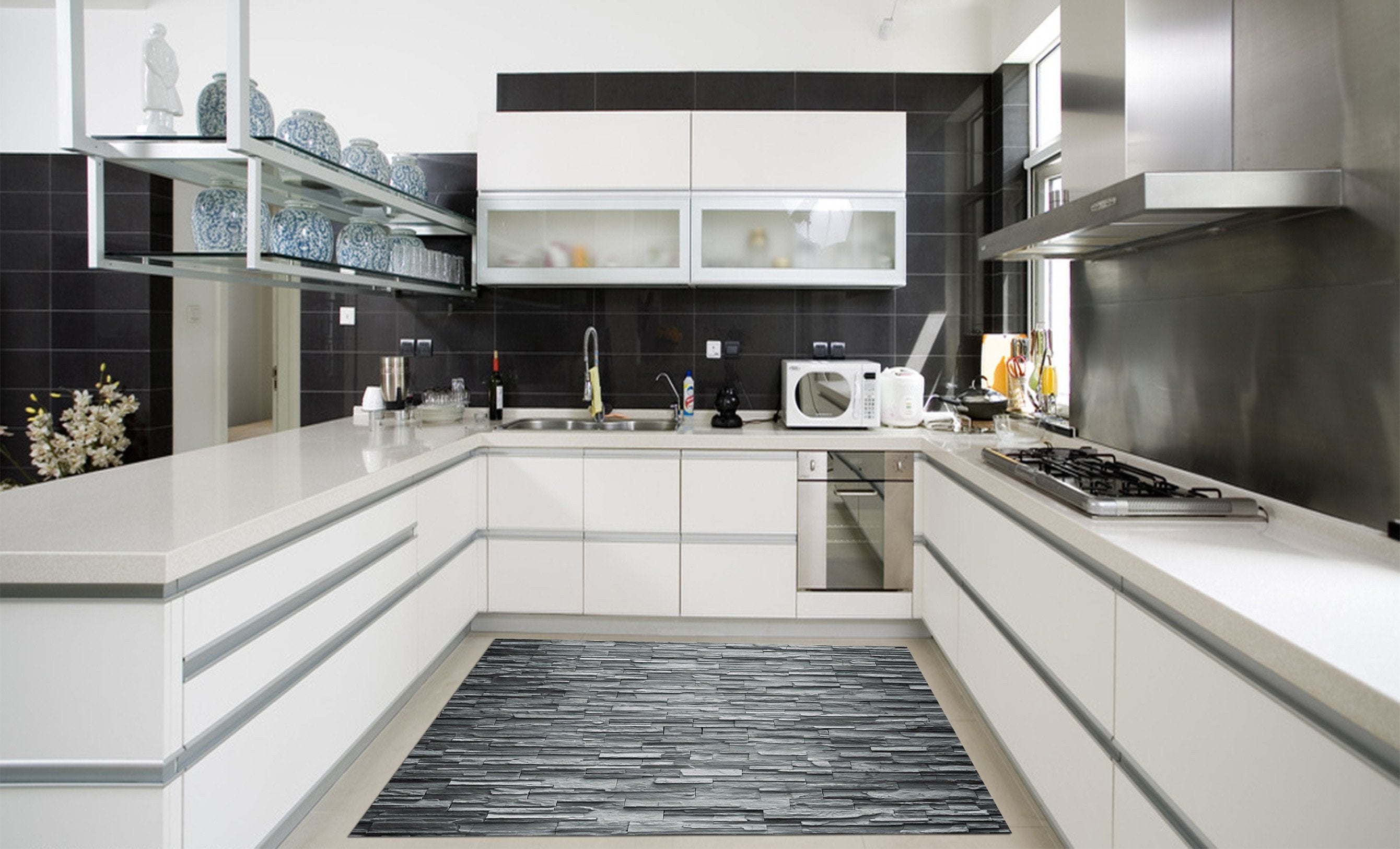 3D Uneven Stone Bricks 682 Kitchen Mat Floor Mural Wallpaper AJ Wallpaper 