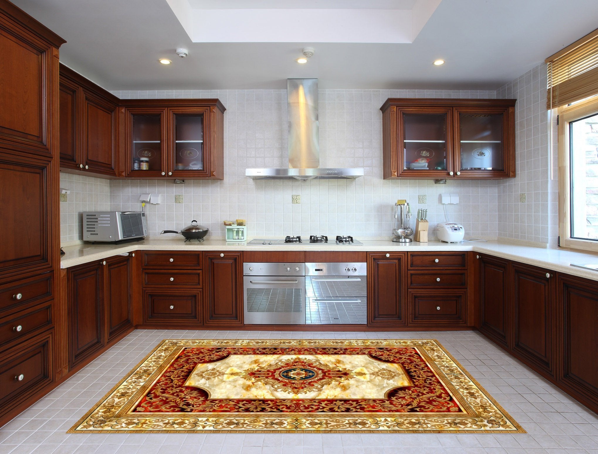 3D Pretty Vines Pattern 157 Kitchen Mat Floor Mural Wallpaper AJ Wallpaper 