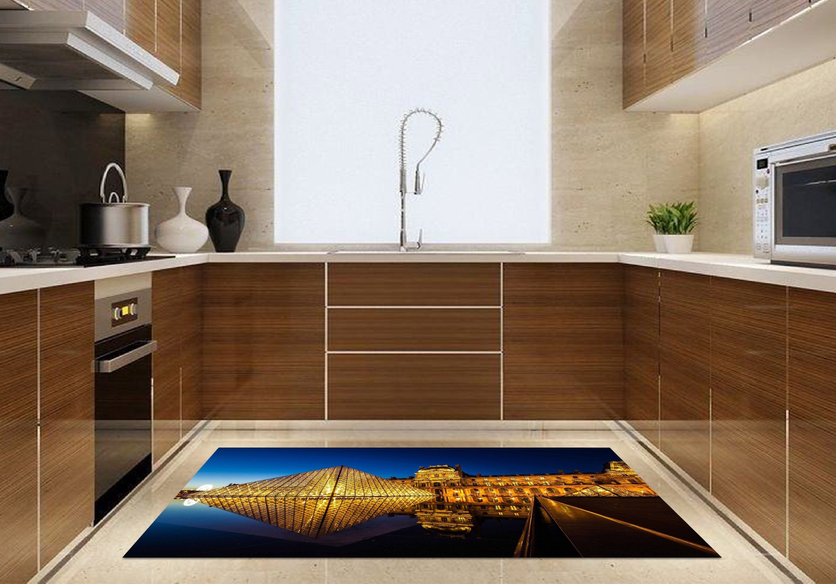 3D Pretty Louvre 638 Kitchen Mat Floor Mural Wallpaper AJ Wallpaper 