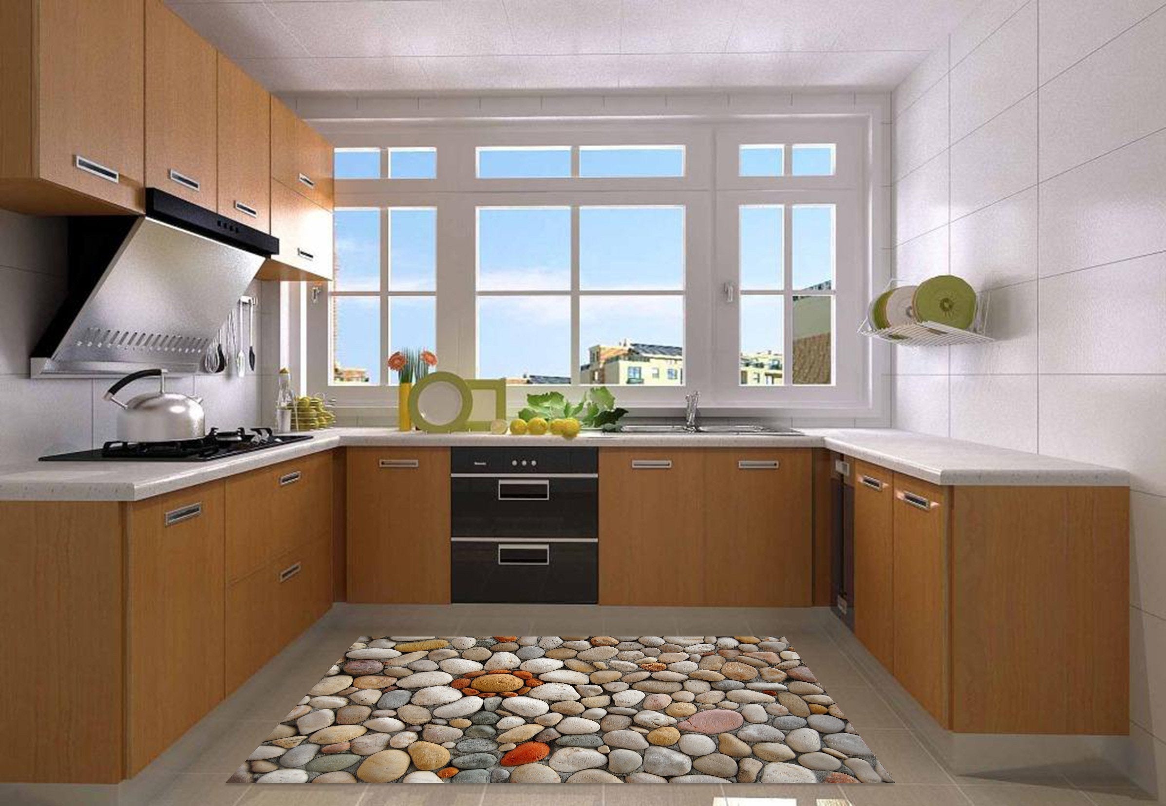 3D Stones Pattern 687 Kitchen Mat Floor Mural Wallpaper AJ Wallpaper 
