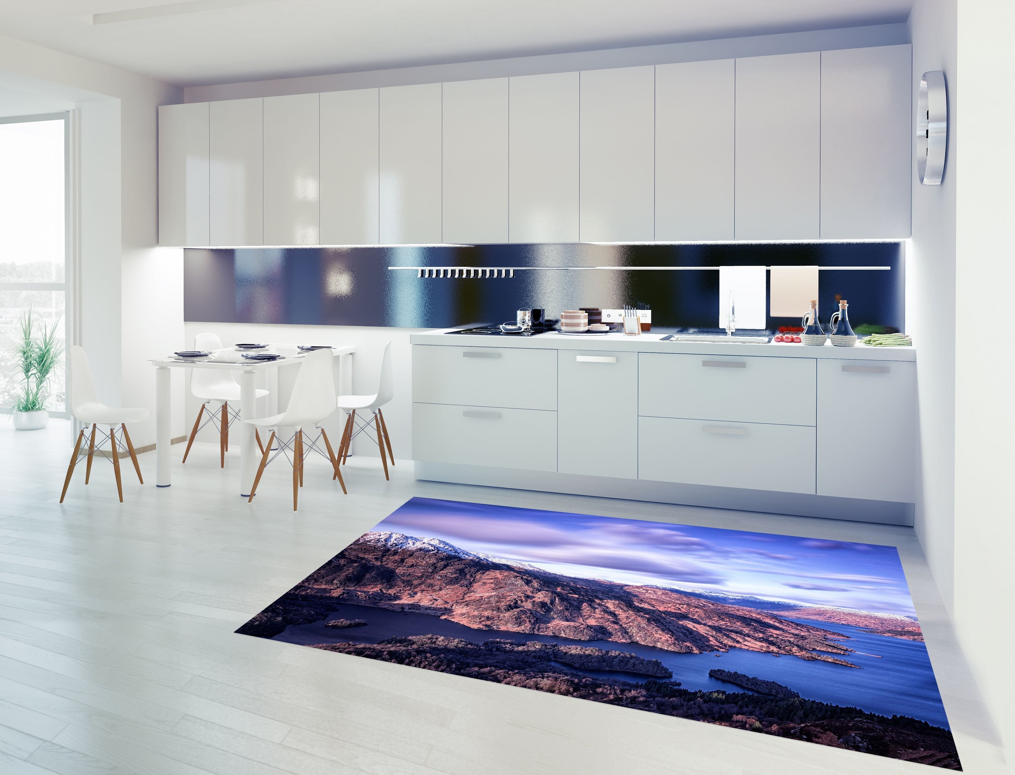 3D Snow Mountains River 626 Kitchen Mat Floor Mural Wallpaper AJ Wallpaper 