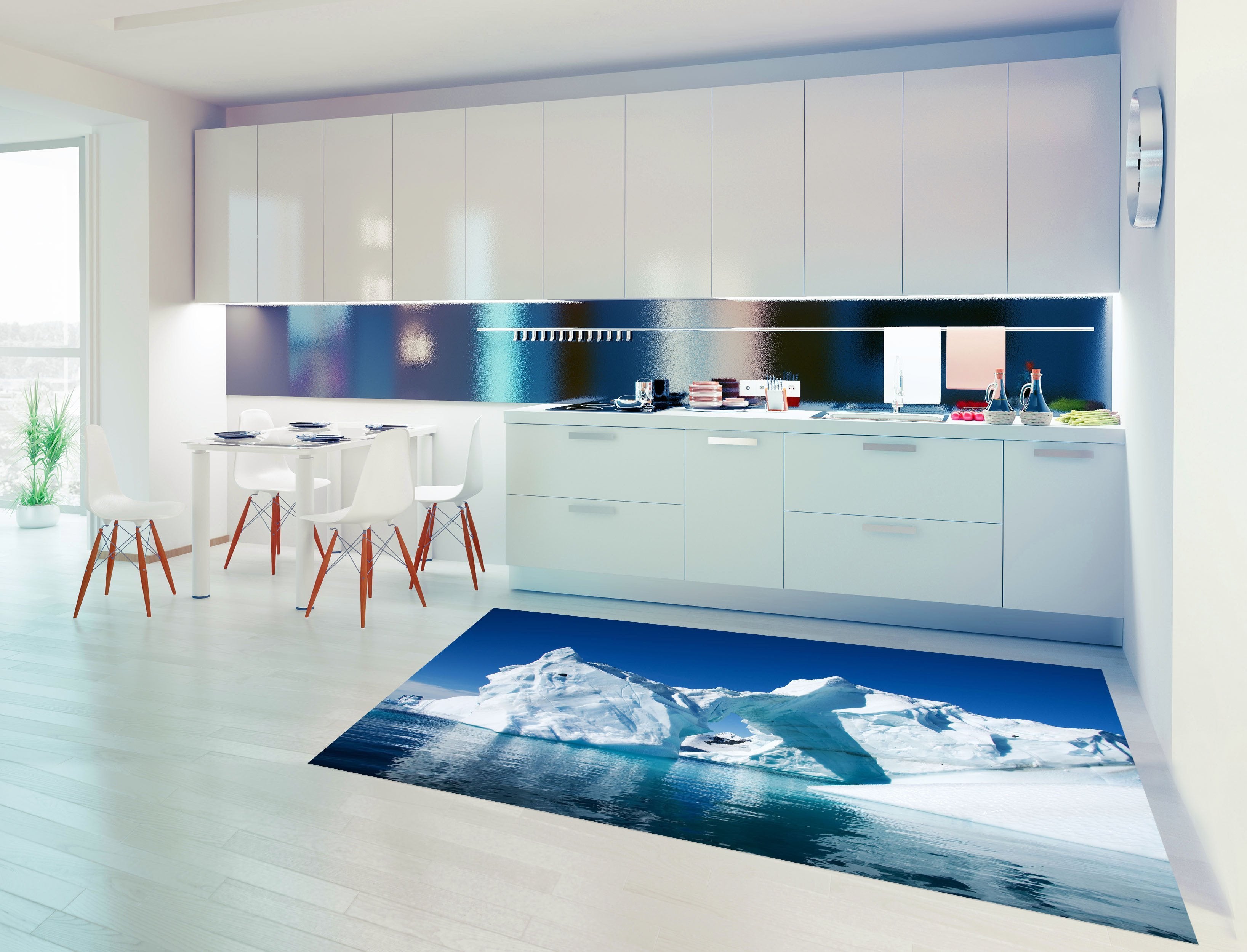 3D Sea Iceberg 84 Kitchen Mat Floor Mural Wallpaper AJ Wallpaper 