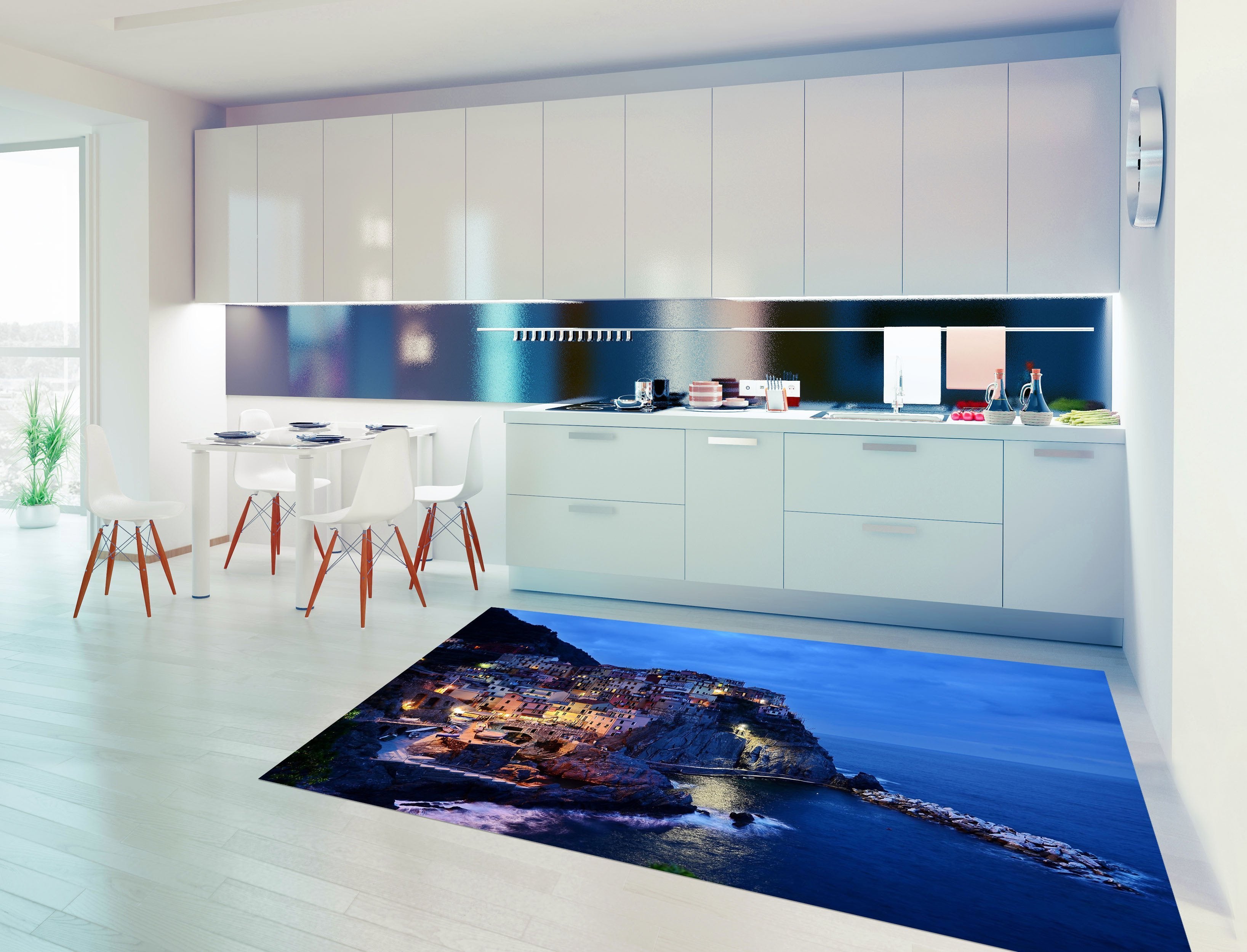 3D Cinque Terre Italy 589 Kitchen Mat Floor Mural Wallpaper AJ Wallpaper 