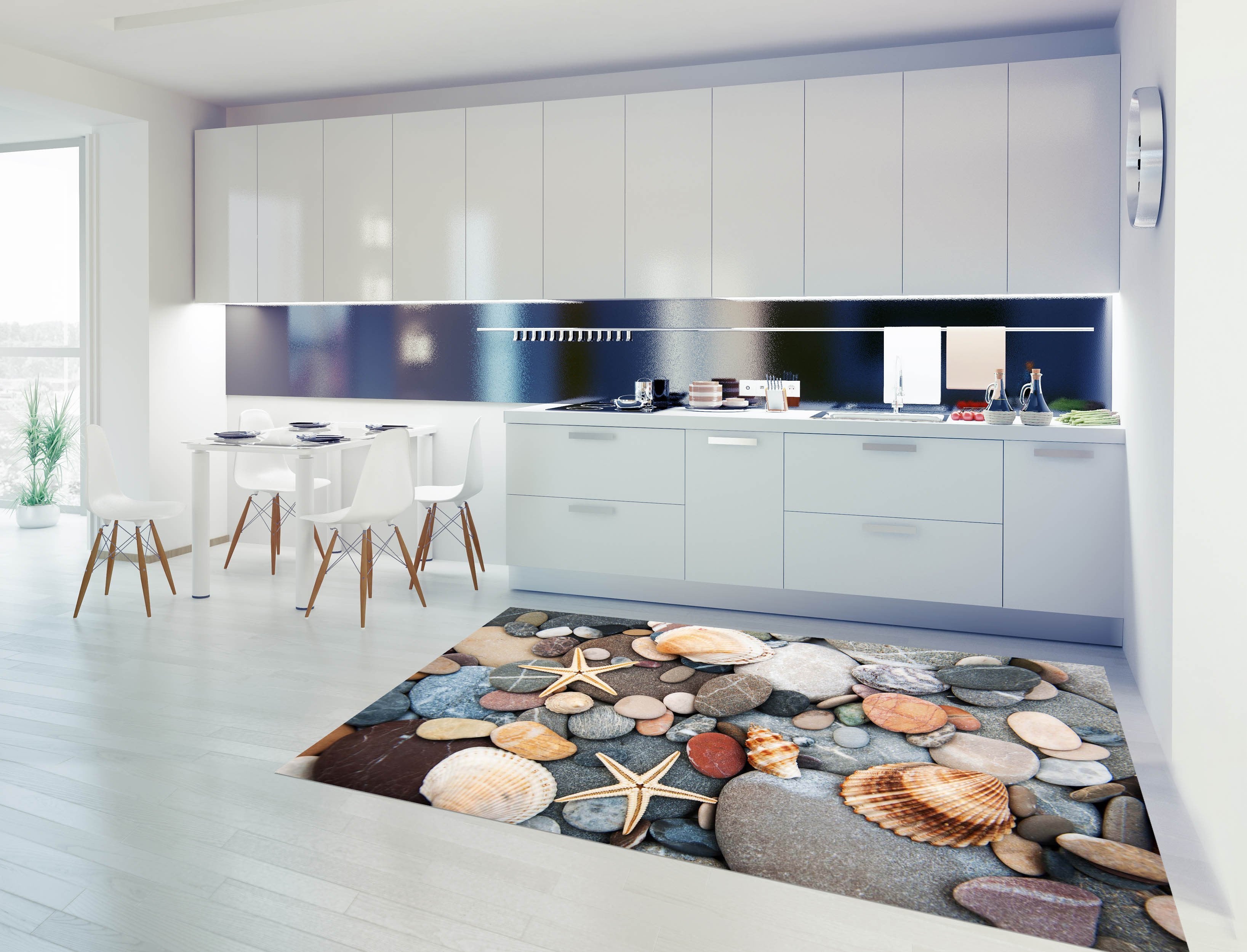 3D Stones Shells 573 Kitchen Mat Floor Mural Wallpaper AJ Wallpaper 