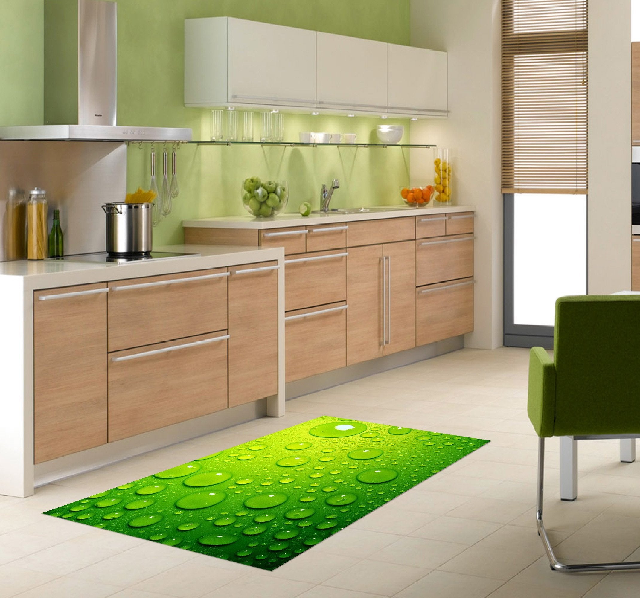3D Water Drops 21 Kitchen Mat Floor Mural Wallpaper AJ Wallpaper 