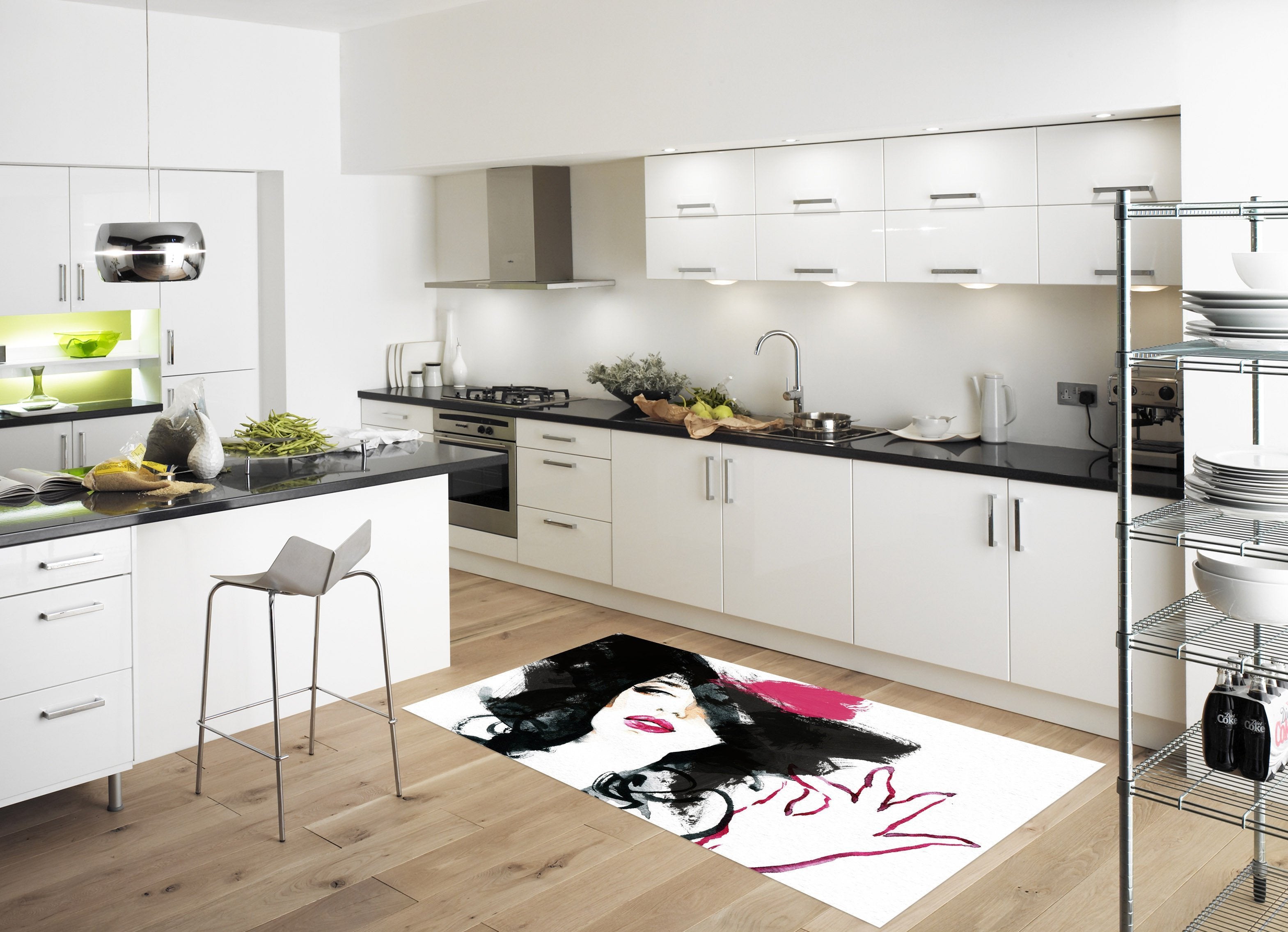 3D Graffiti Elegant Woman 636 Kitchen Mat Floor Mural Wallpaper AJ Wallpaper 