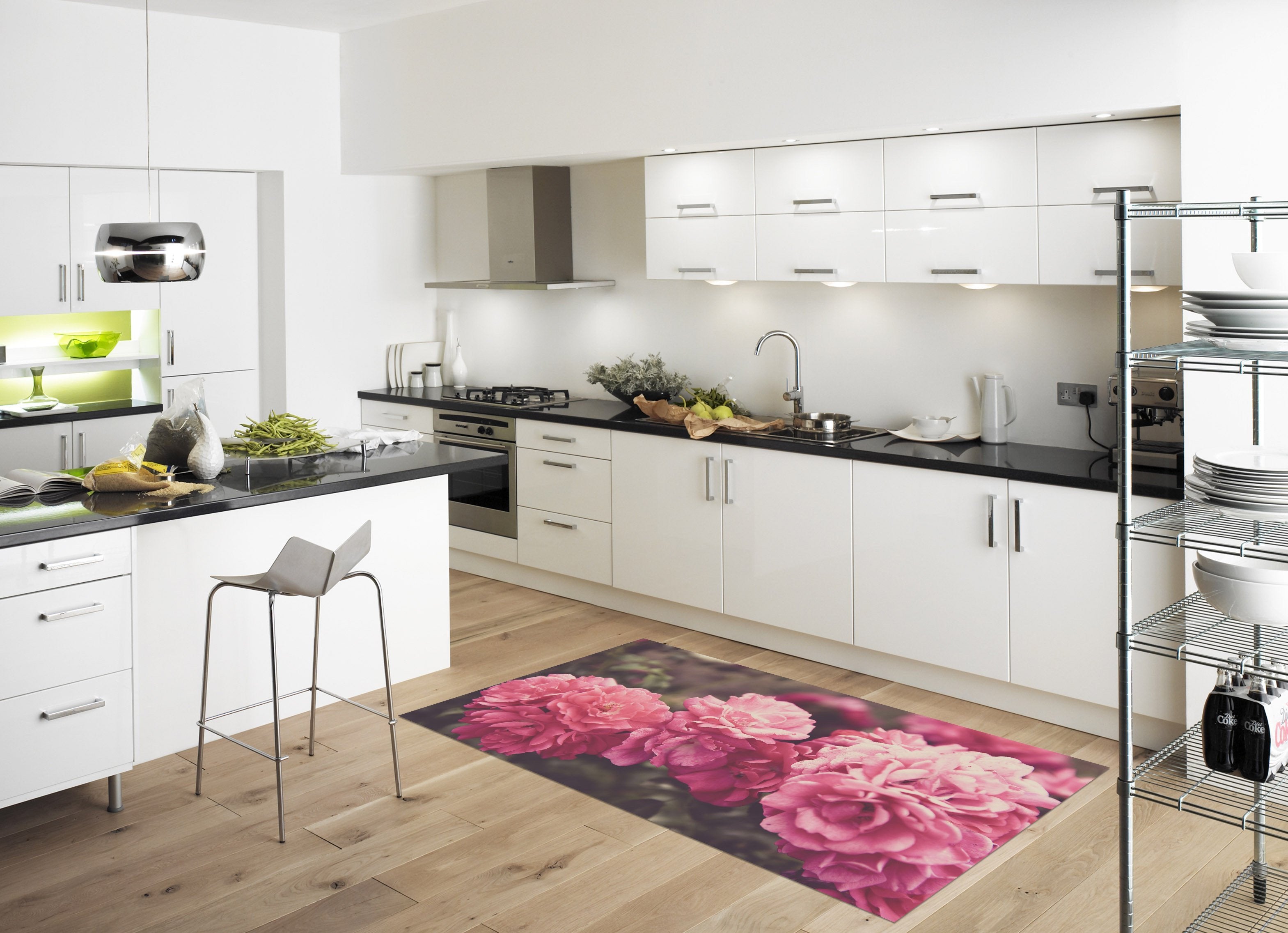 3D Flowers Cluster 510 Kitchen Mat Floor Mural Wallpaper AJ Wallpaper 