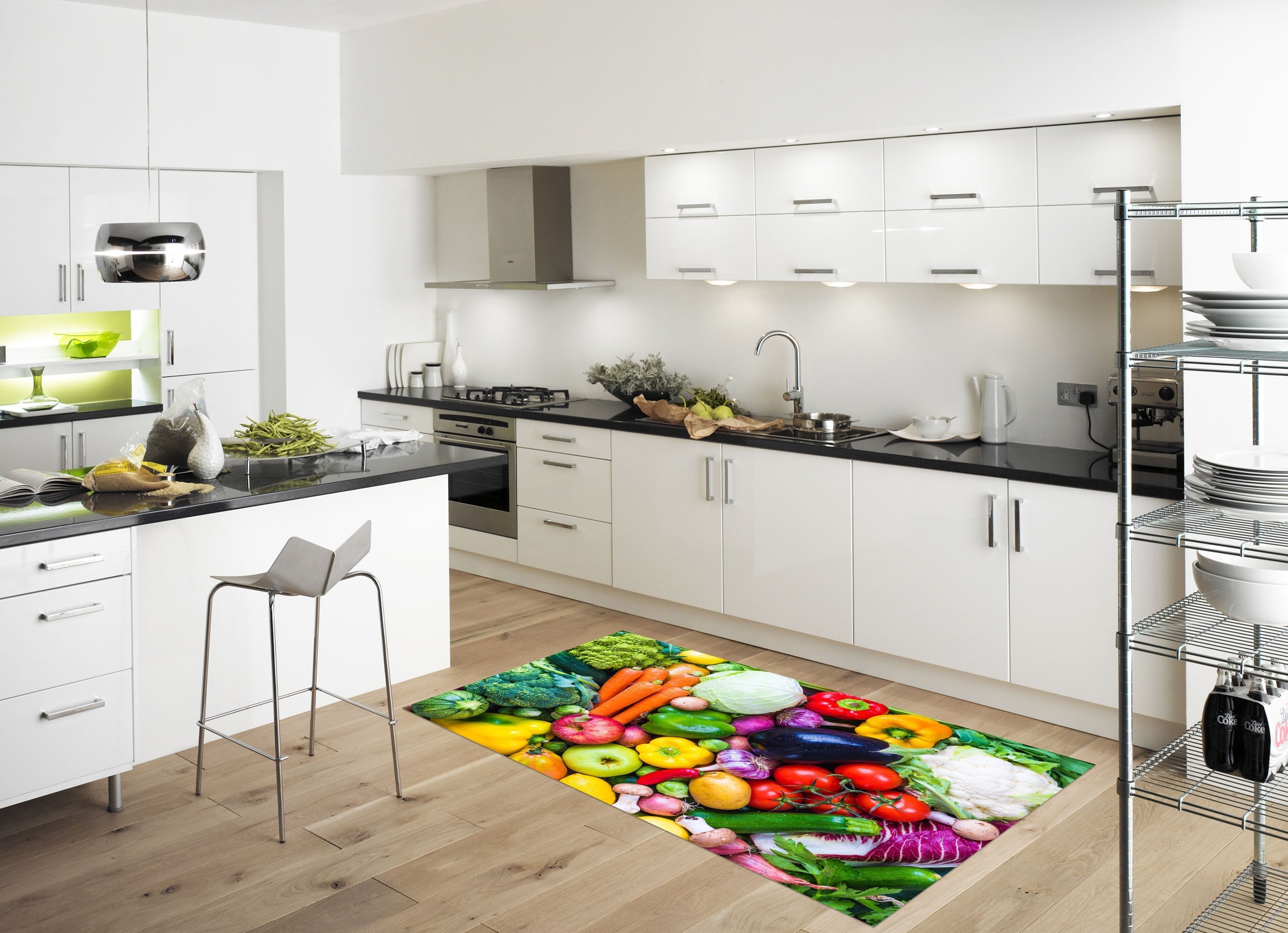 3D Colored Vegetables 583 Kitchen Mat Floor Mural Wallpaper AJ Wallpaper 