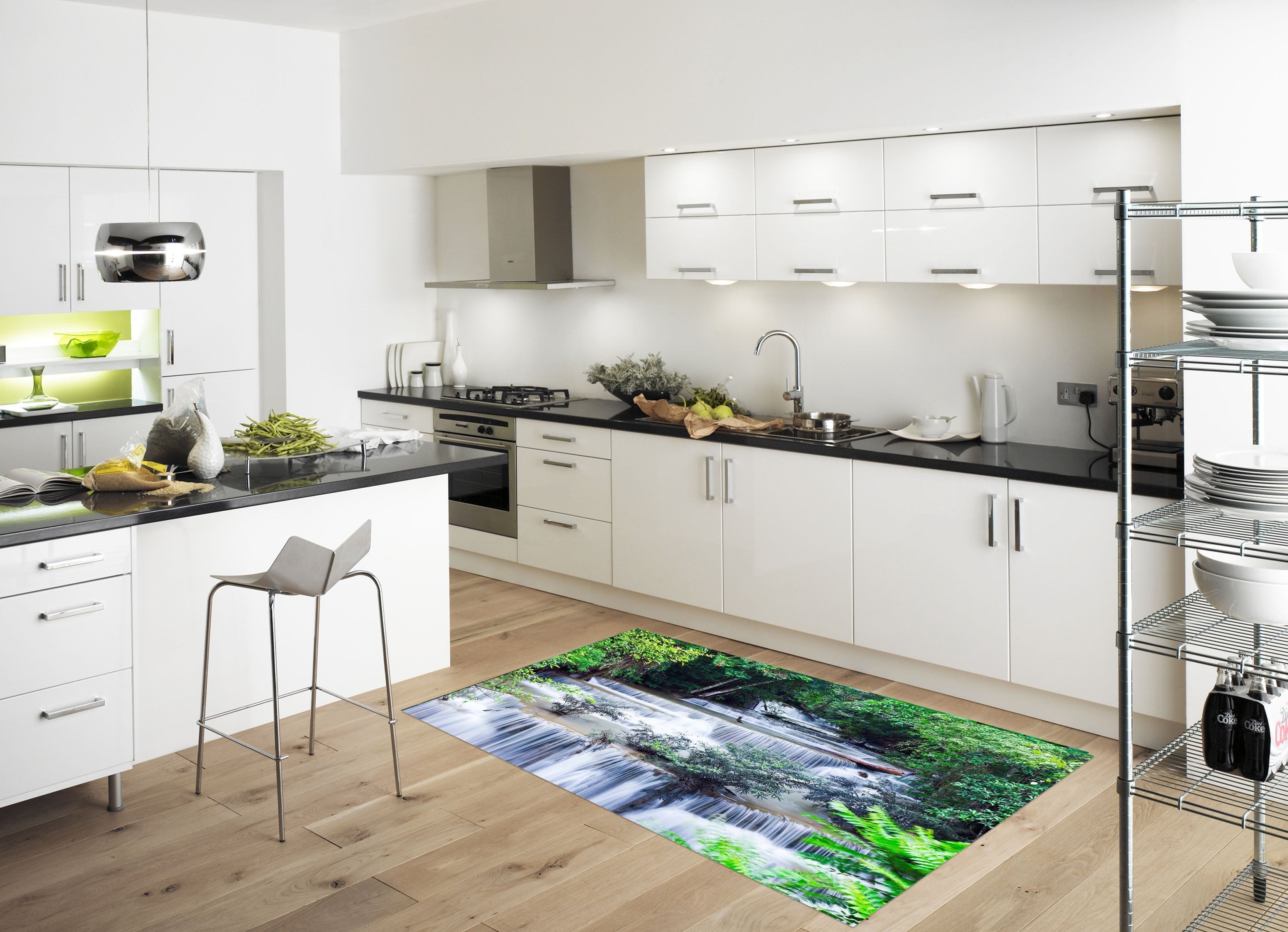 3D River Scenery 094 Kitchen Mat Floor Mural Wallpaper AJ Wallpaper 
