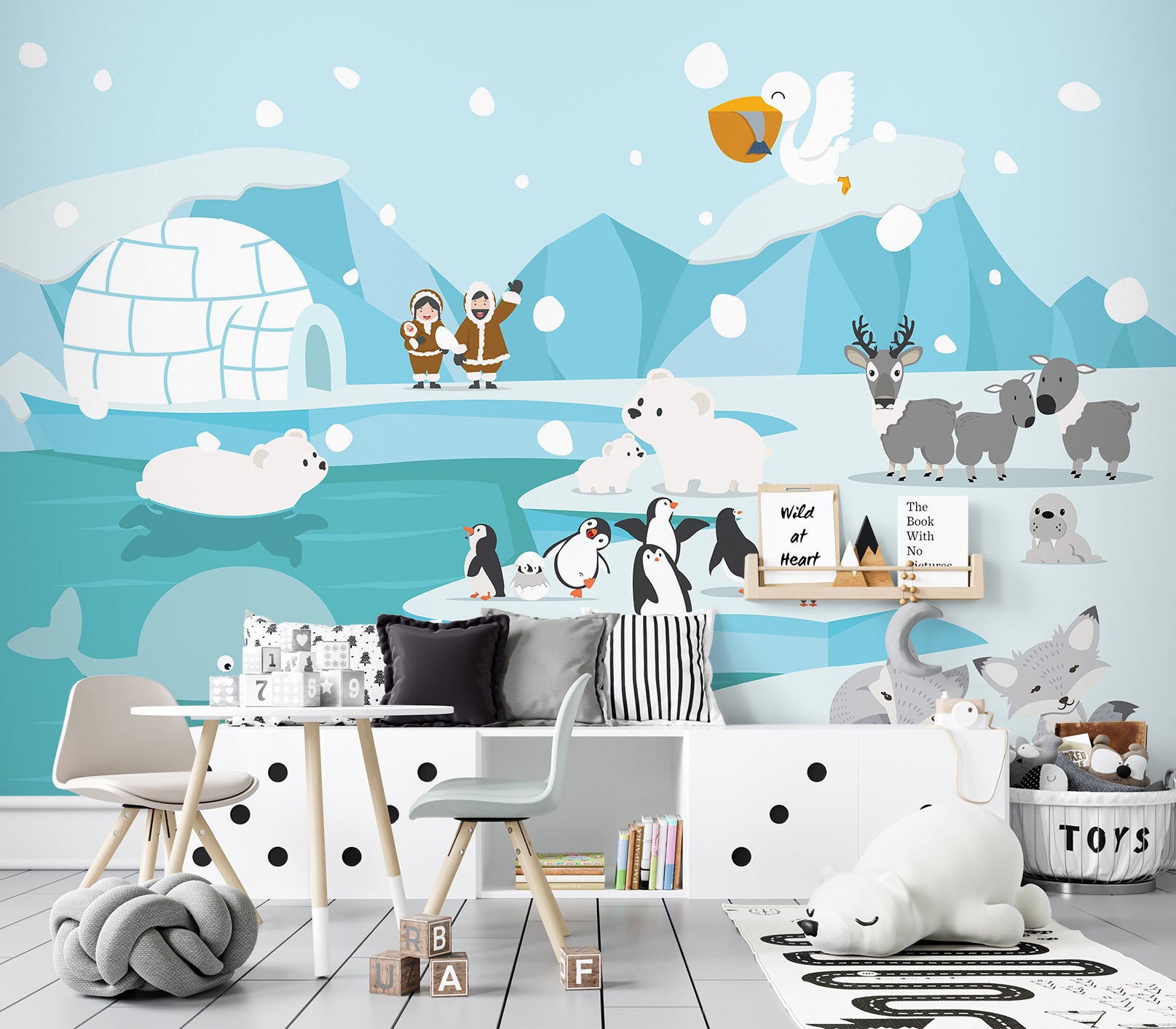 3D Glacier Animal Bear 57229 Wall Murals