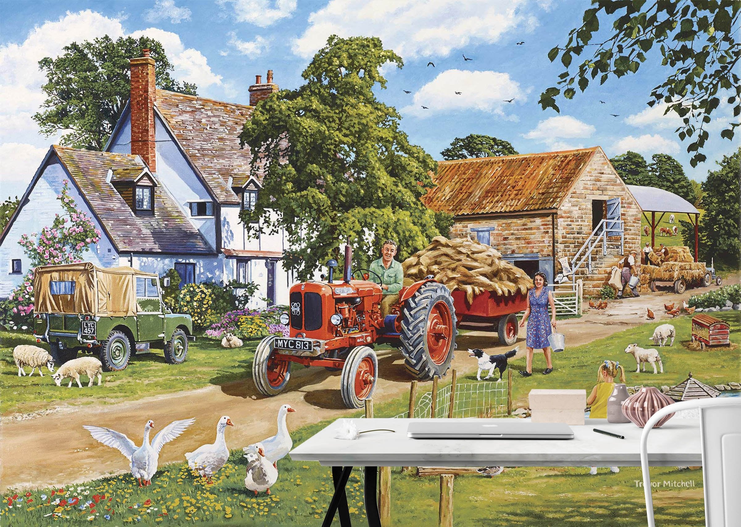 3D A Family Farm 1398 Trevor Mitchell Wall Mural Wall Murals Wallpaper AJ Wallpaper 2 