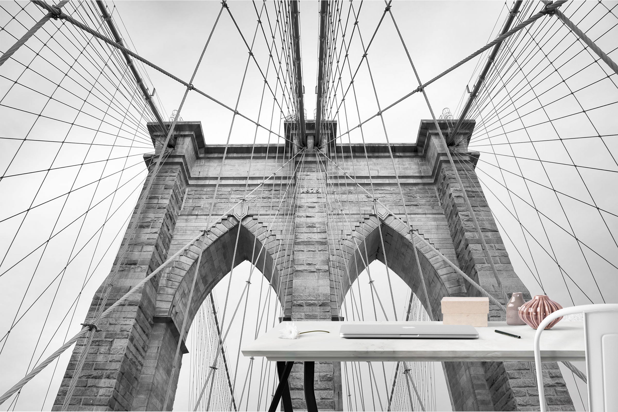 3D New York Bridge 022 Wall Murals