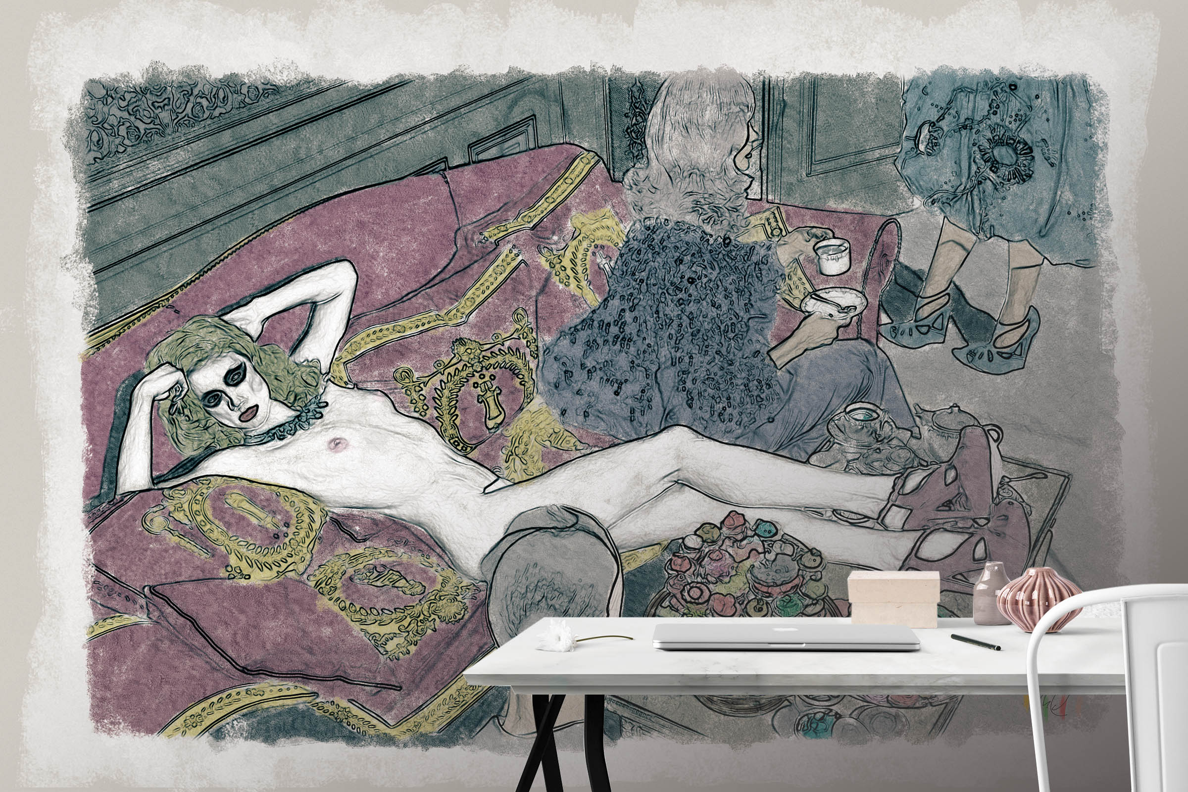 3D Oil Painting Girl 1413 Marco Cavazzana Wall Mural Wall Murals