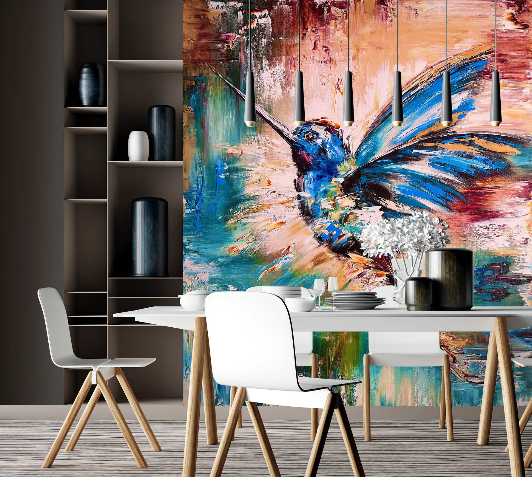 3D Painted Blue Bird 3117 Skromova Marina Wall Mural Wall Murals