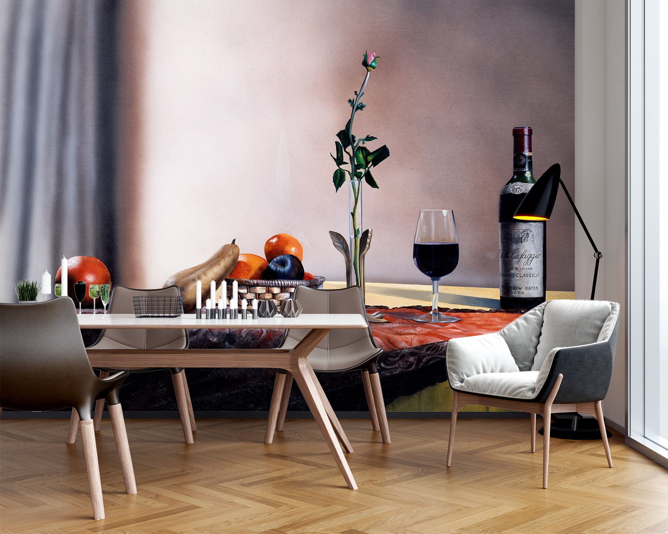 3D Red Wine Fruit 11113 Matthew Holden Bates Wall Mural Wall Murals