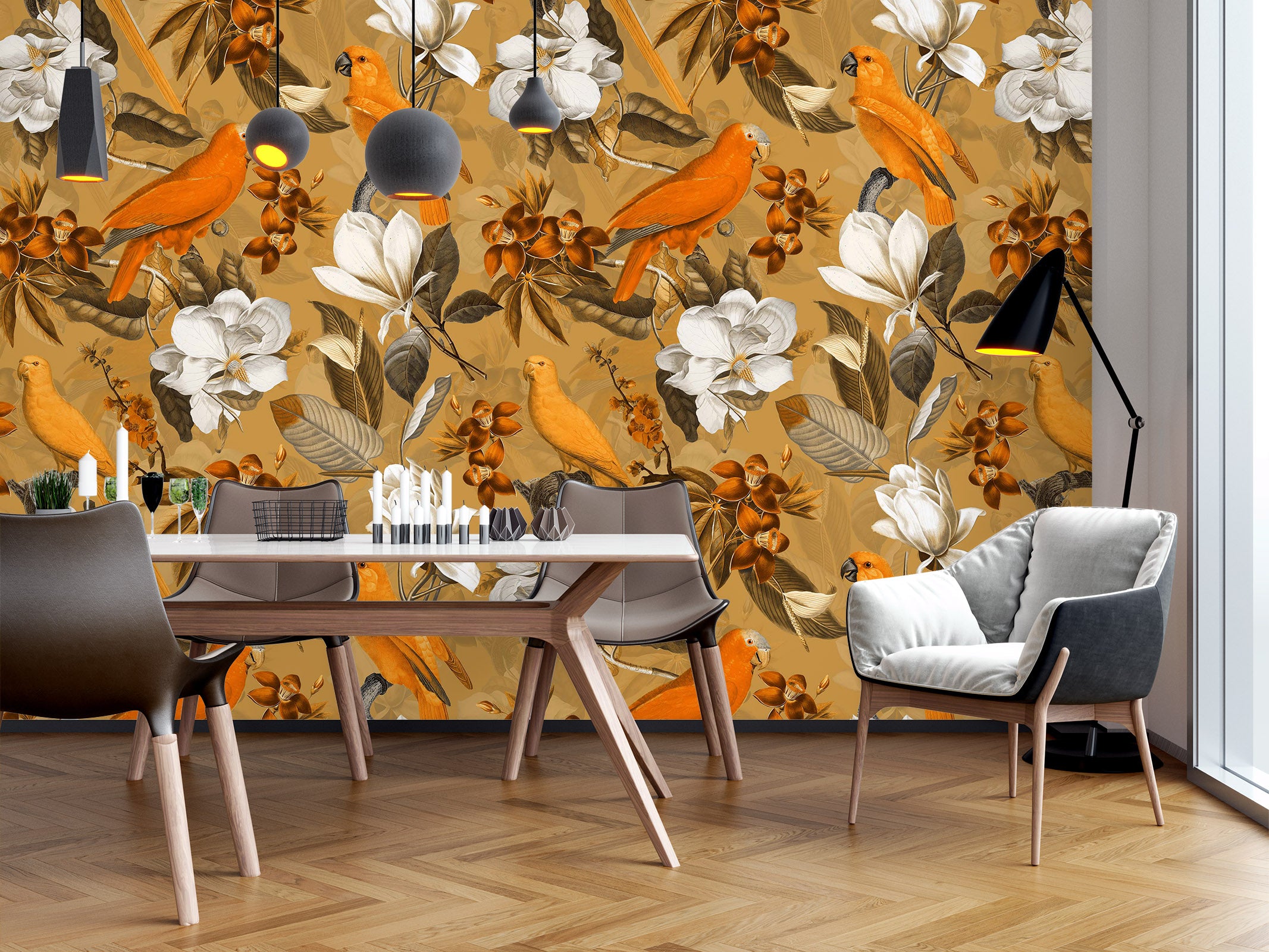 3D Flowers Birds 176 Uta Naumann Wall Mural Wall Murals
